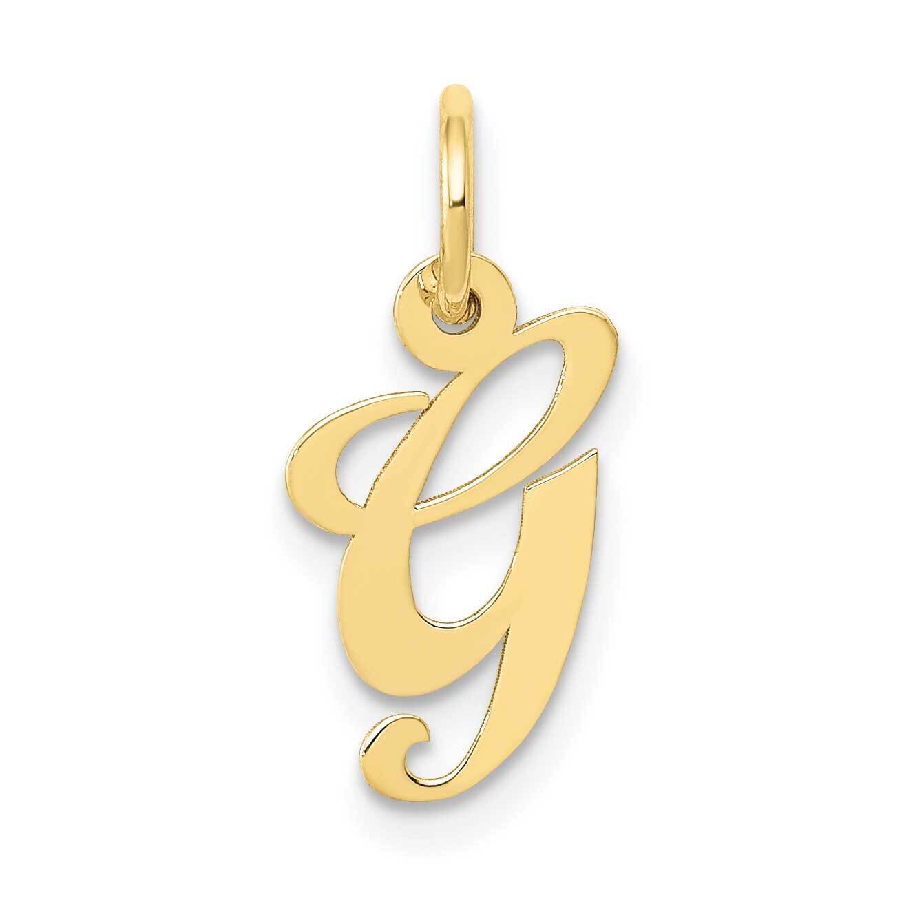 Fancy Script Initial G Charm 10k Gold Small 10YC650G, MPN: 10YC650G,
