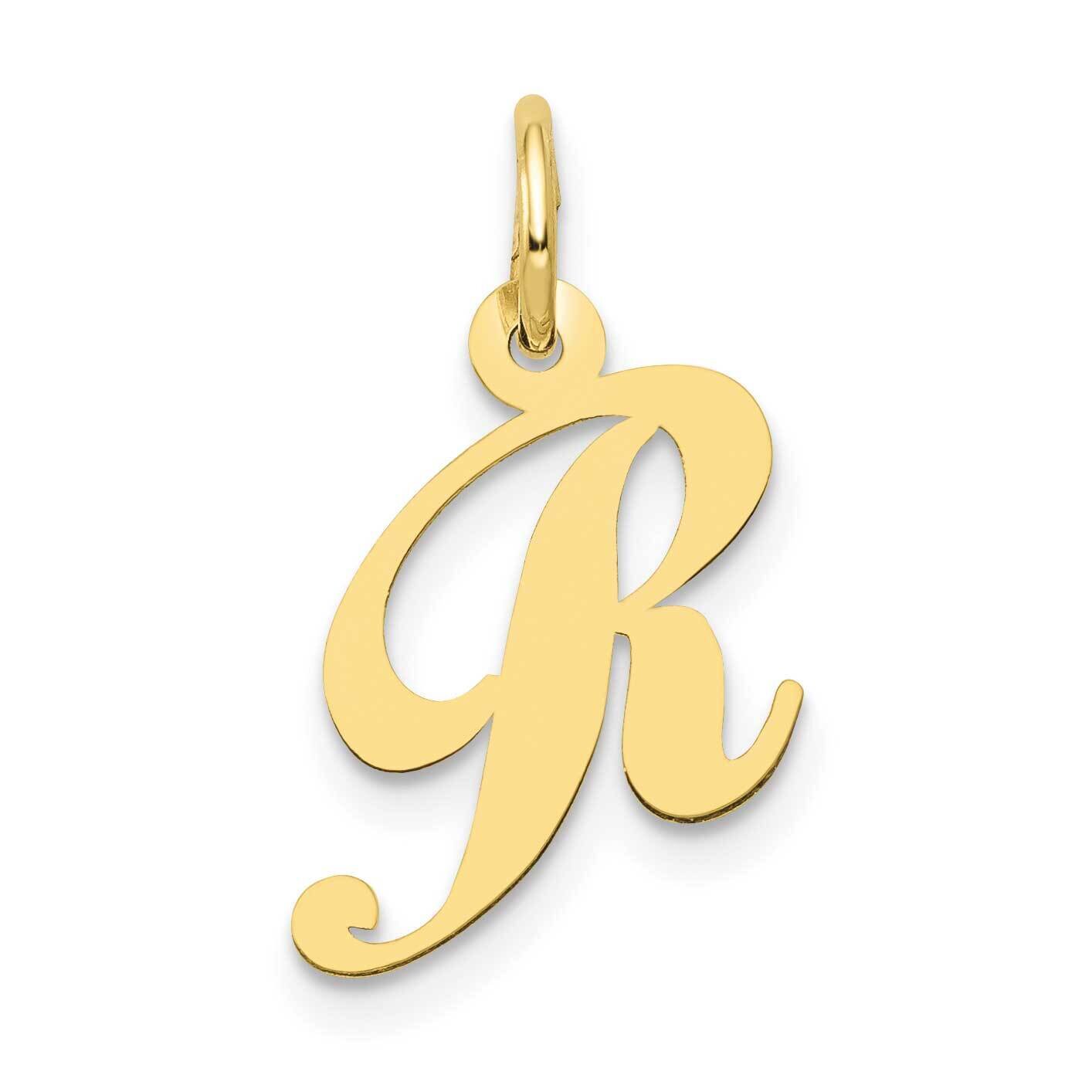 Fancy Script Initial R Charm 10k Gold Small 10YC650R, MPN: 10YC650R,