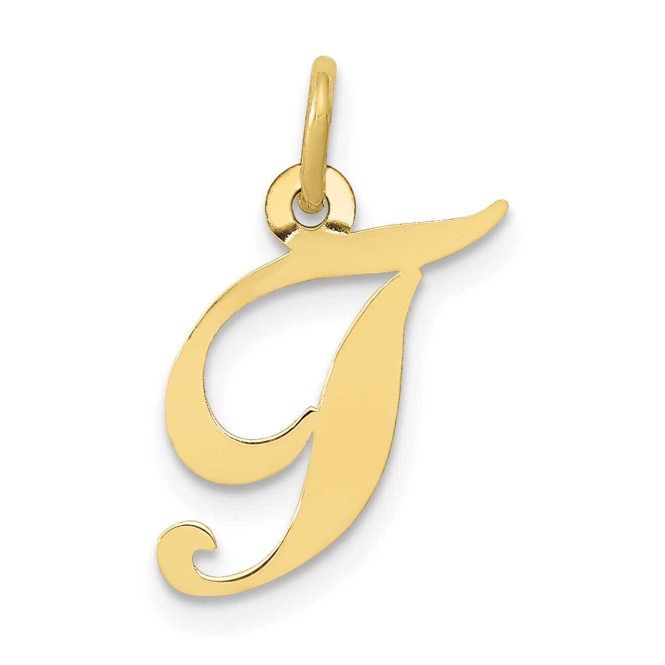 Fancy Script Initial T Charm 10k Gold Small 10YC650T, MPN: 10YC650T,