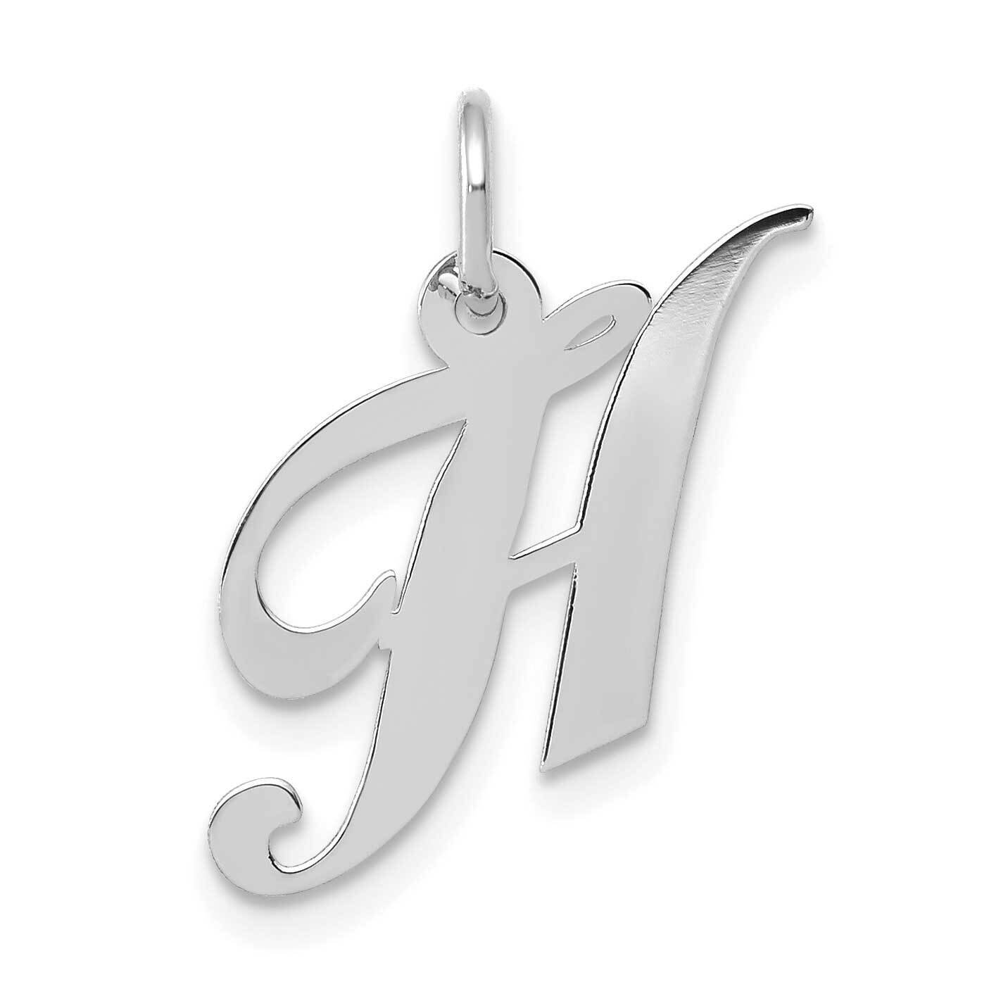 Fancy Script Initial H Charm 10k White Gold Small 10YC651H, MPN: 10YC651H,
