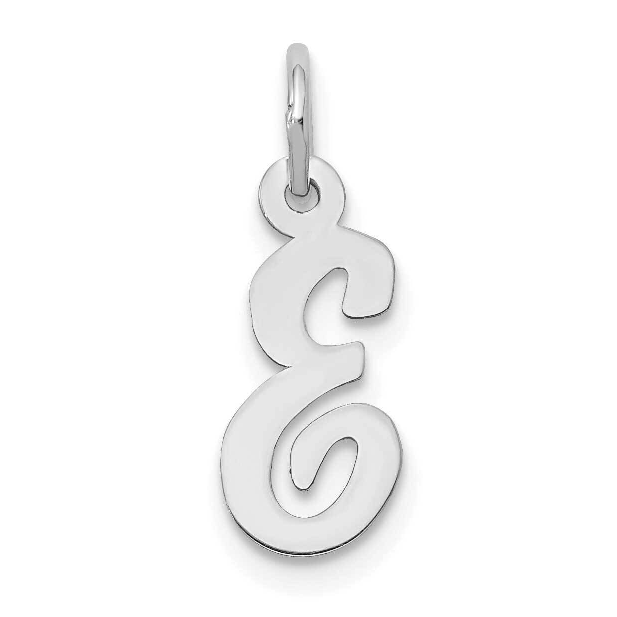 Script Initial E Charm 10k White Gold Small 10YC659E, MPN: 10YC659E,