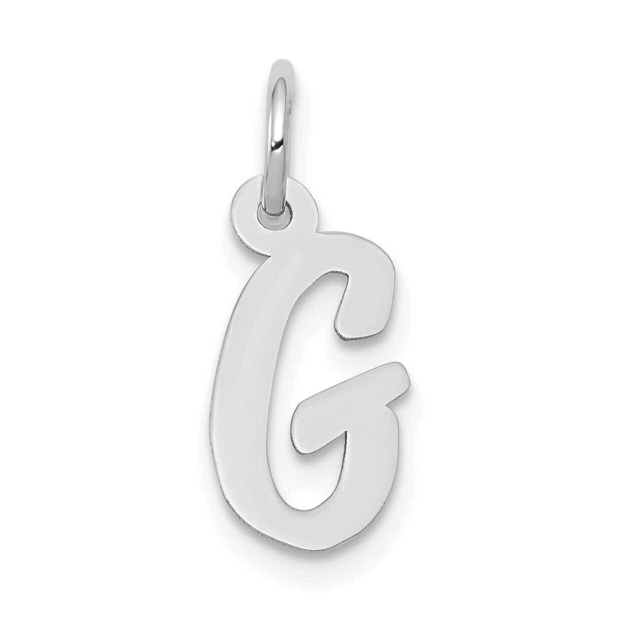 Script Initial G Charm 10k White Gold Small 10YC659G