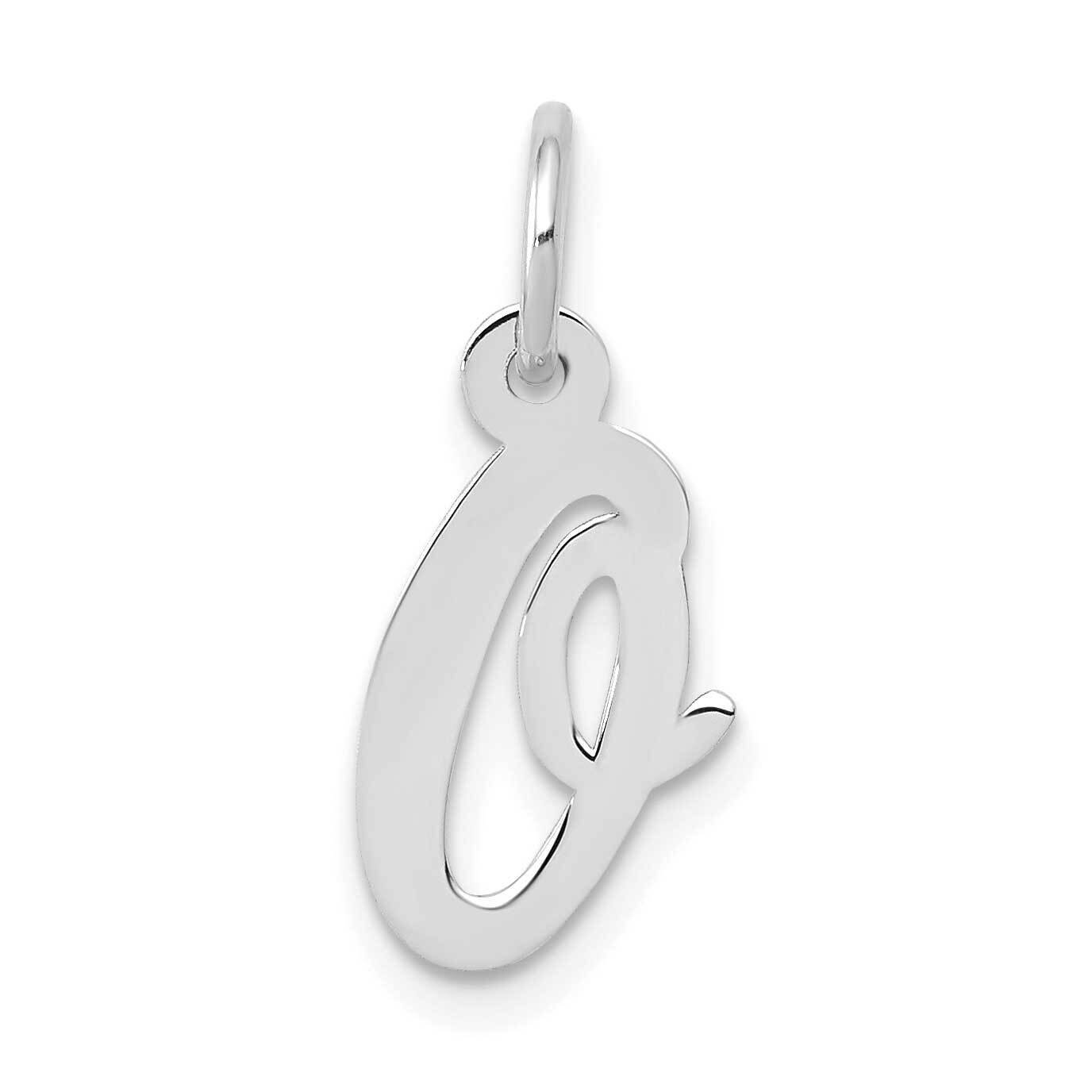 Script Initial O Charm 10k White Gold Small 10YC659O, MPN: 10YC659O,