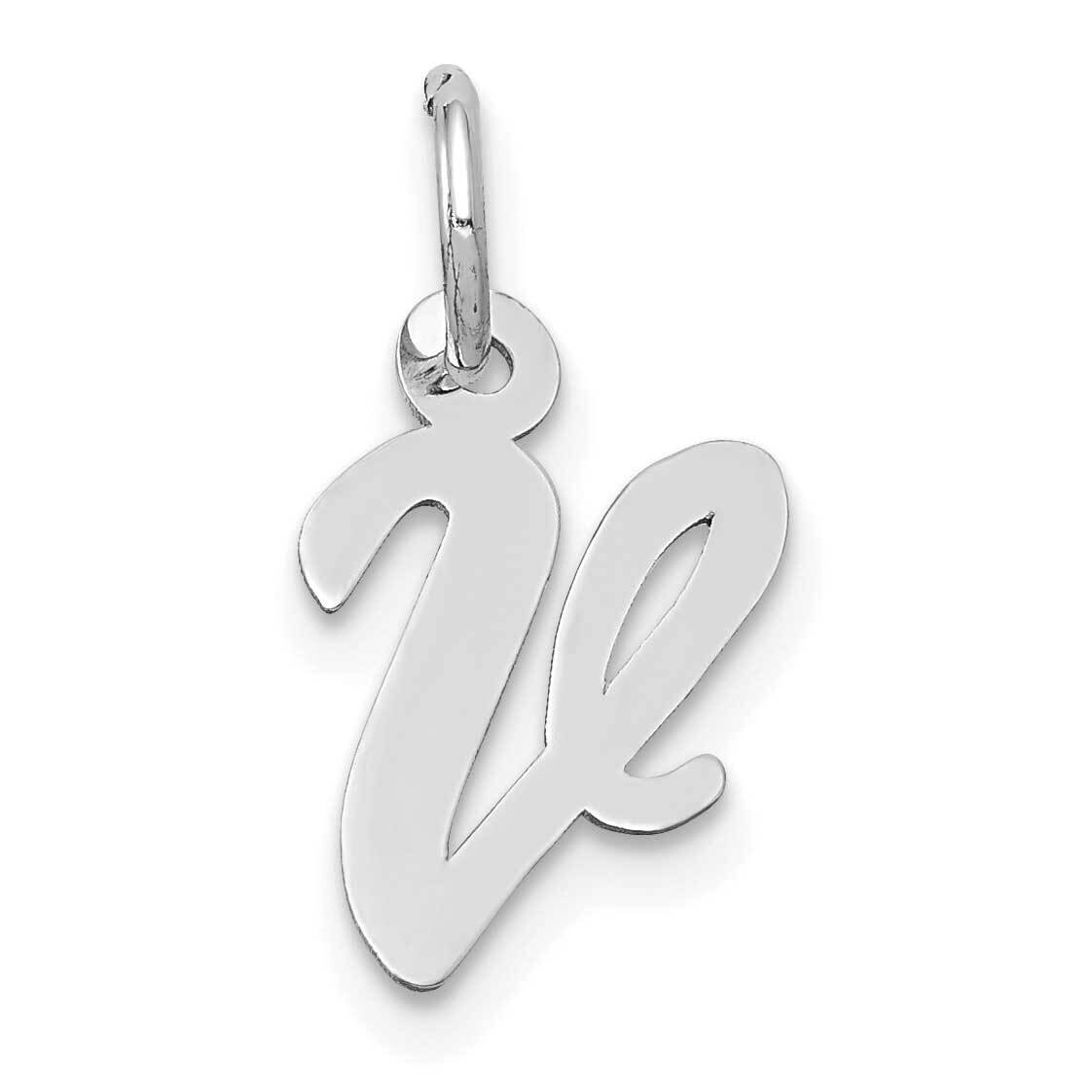 Script Initial V Charm 10k White Gold Small 10YC659V, MPN: 10YC659V,