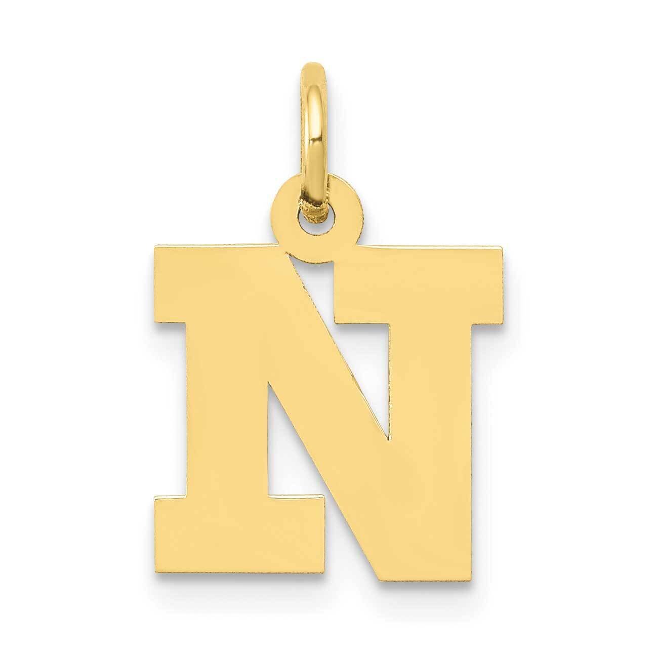Block Initial N Charm 10k Gold Small 10YC664N, MPN: 10YC664N,