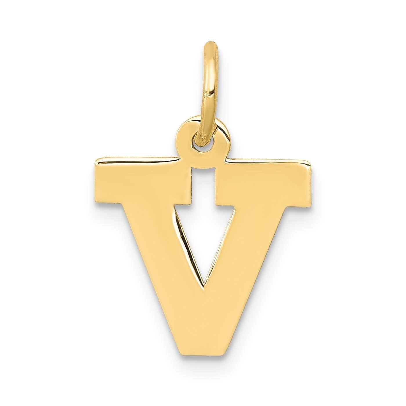 Block Initial V Charm 10k Gold Small 10YC664V, MPN: 10YC664V,