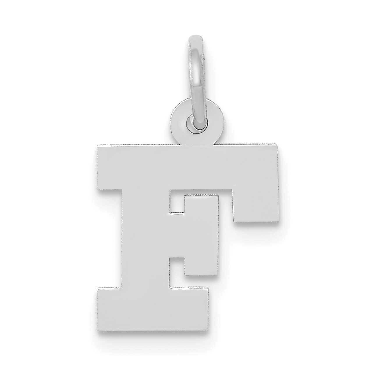 Block Initial F Charm 10k White Gold Small 10YC665F, MPN: 10YC665F,