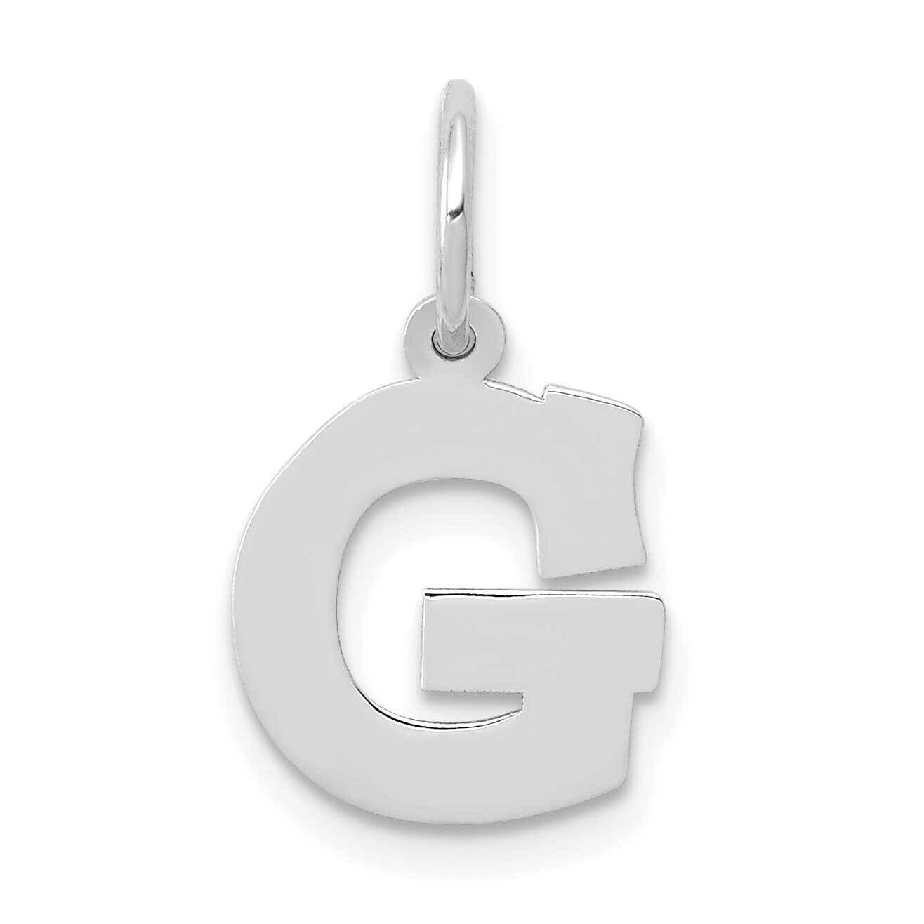 Block Initial G Charm 10k White Gold Small 10YC665G, MPN: 10YC665G,