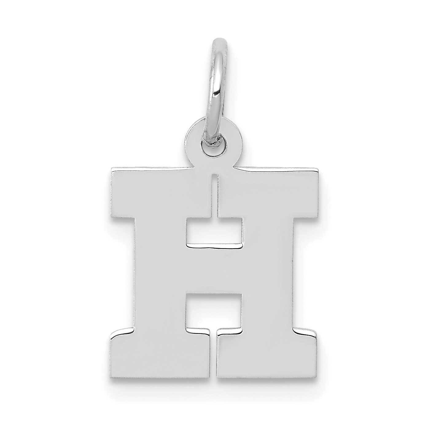 Block Initial H Charm 10k White Gold Small 10YC665H, MPN: 10YC665H,