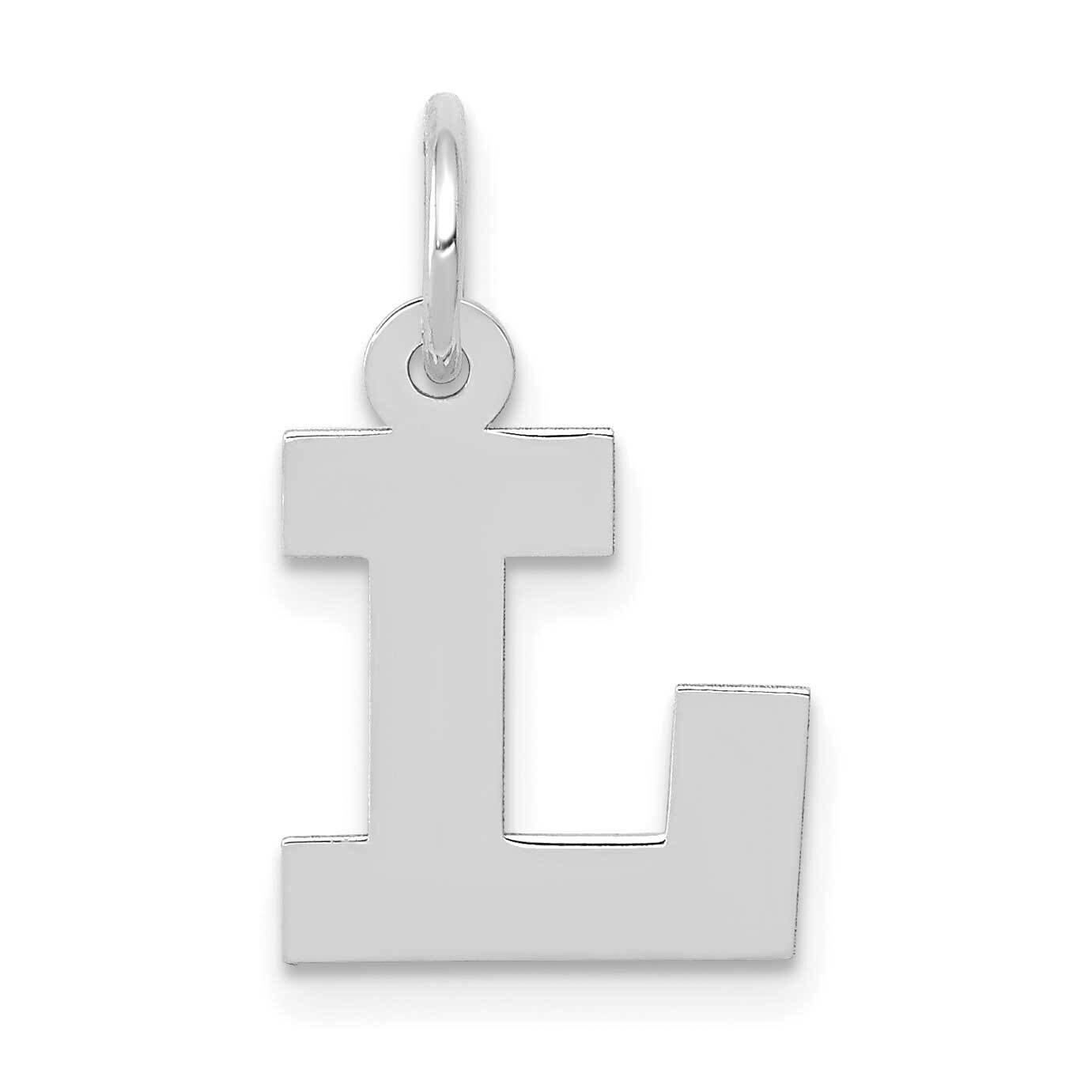 Block Initial L Charm 10k White Gold Small 10YC665L, MPN: 10YC665L,