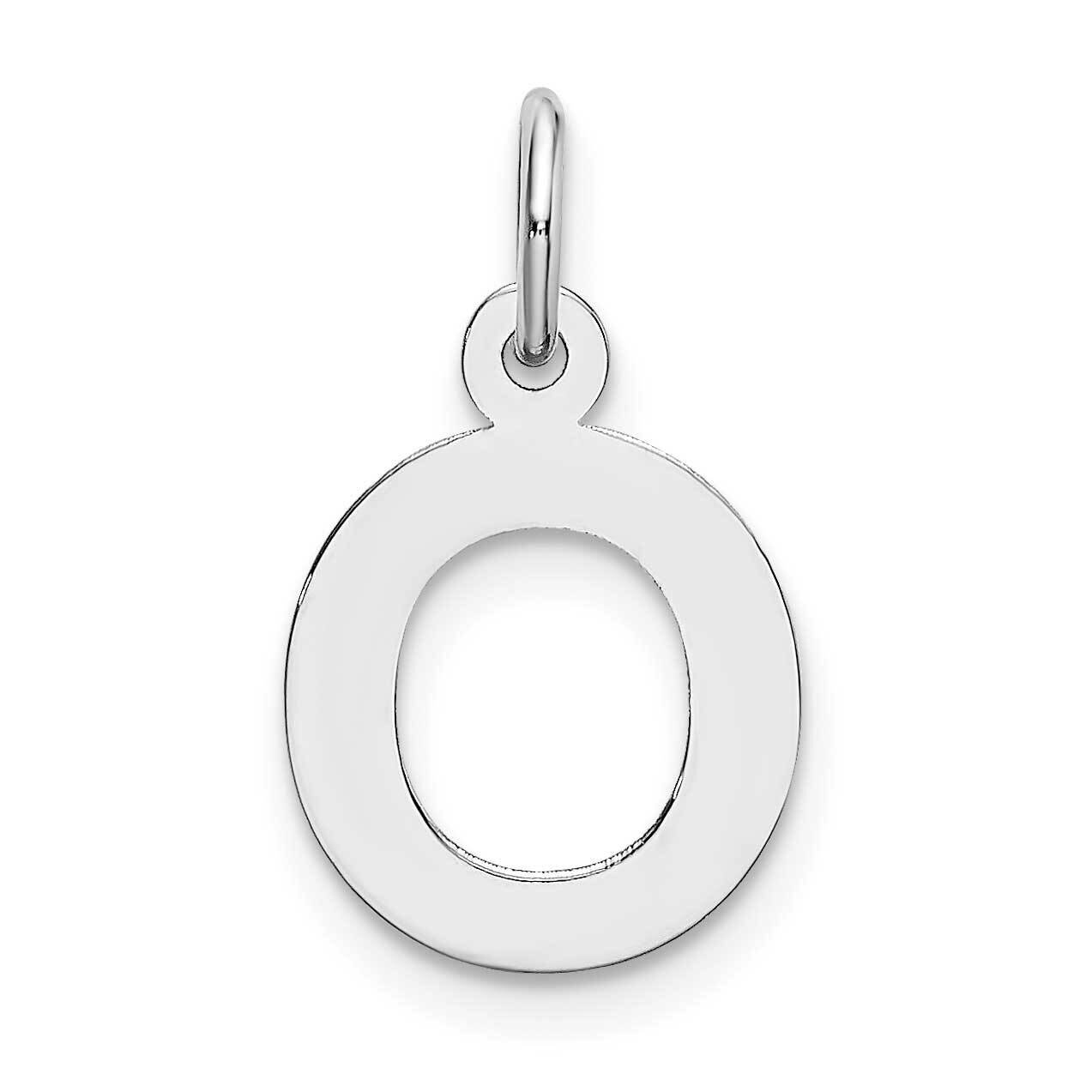 Block Initial O Charm 10k White Gold Small 10YC665O, MPN: 10YC665O,