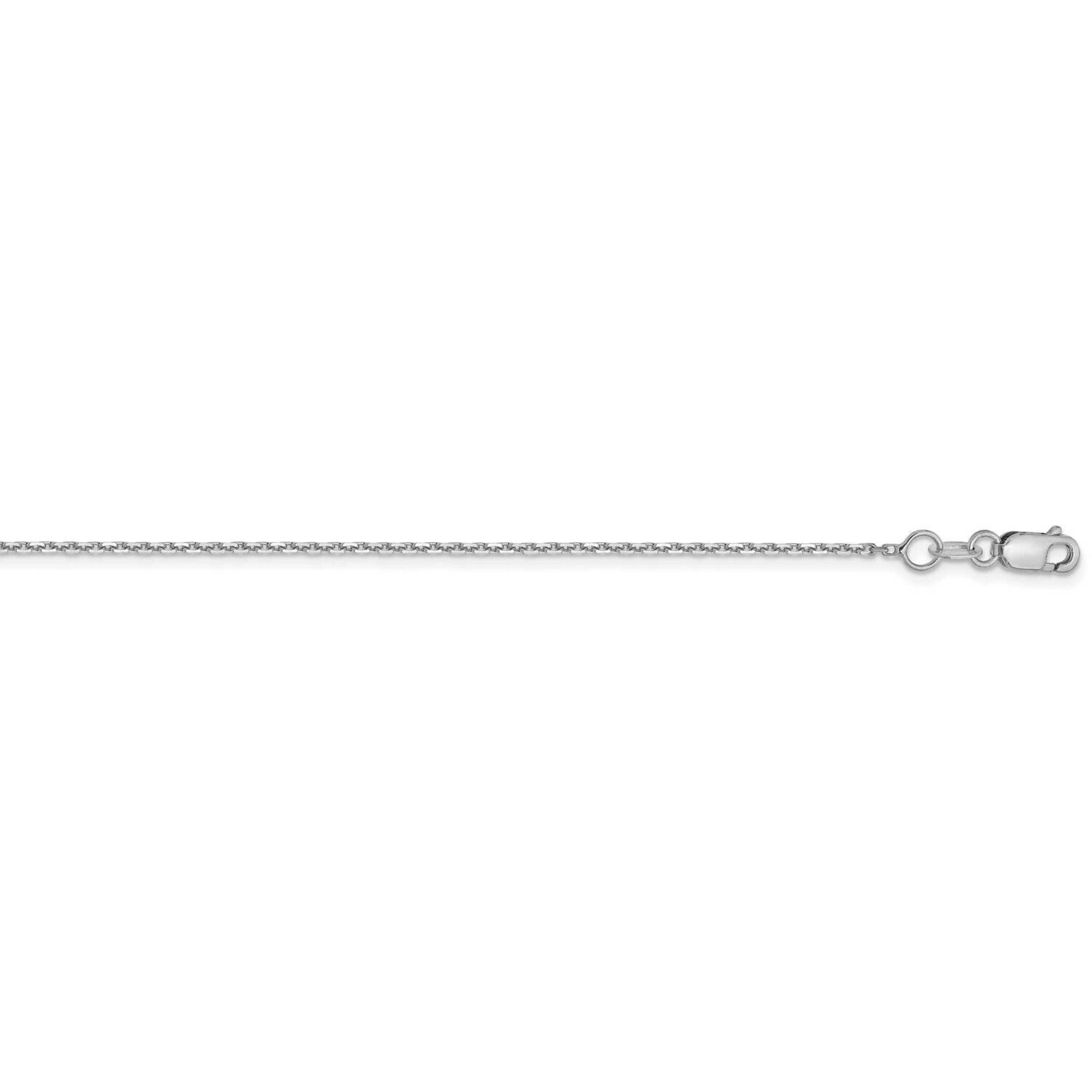 1.05mm Diamond-Cut Cable Chain 18 Inch 14k White Gold HB-1341-18