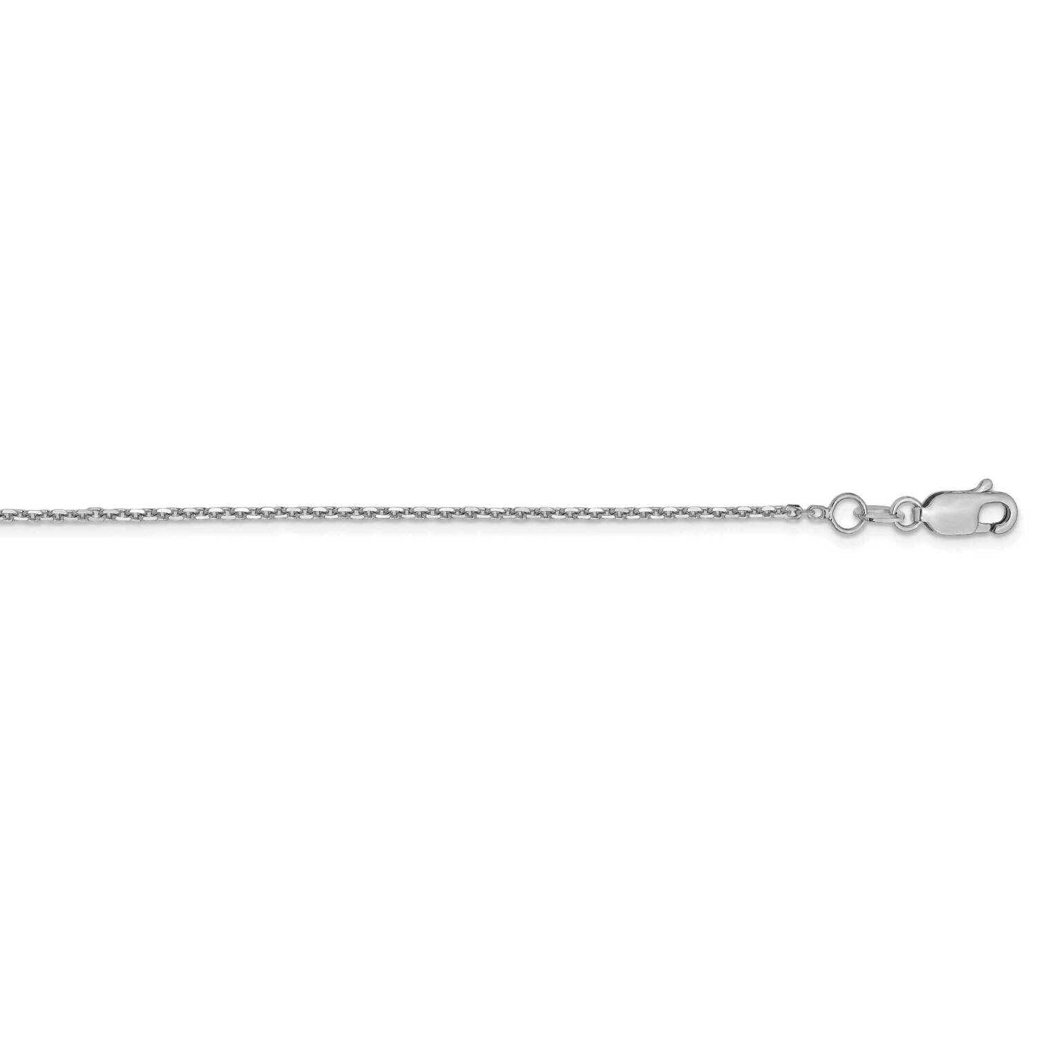 1.4mm Diamond-Cut Cable Chain 16 Inch 14k White Gold HB-1343-16