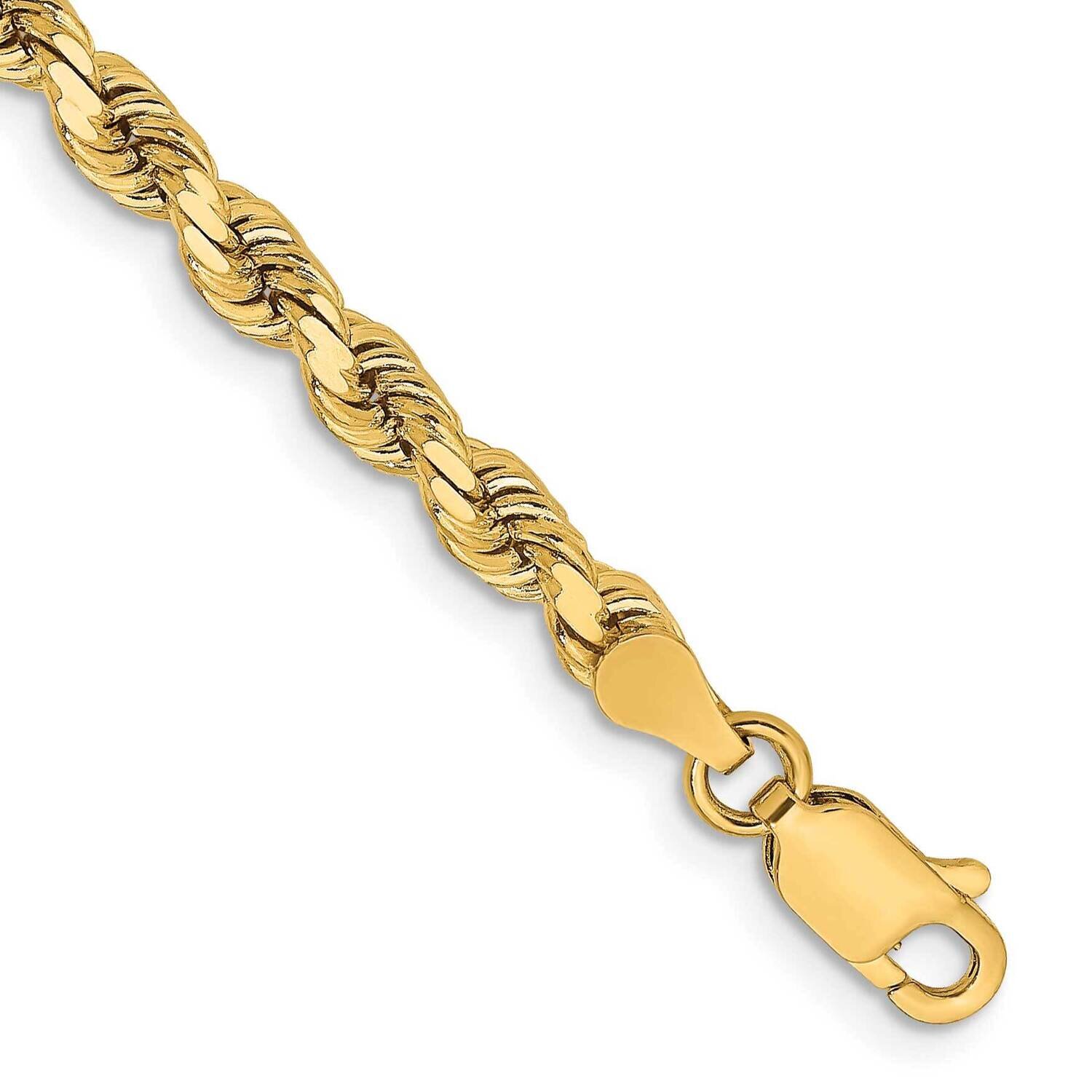 3.75mm Diamond-Cut Rope Chain 8 Inch 14k Gold HB-7249-8