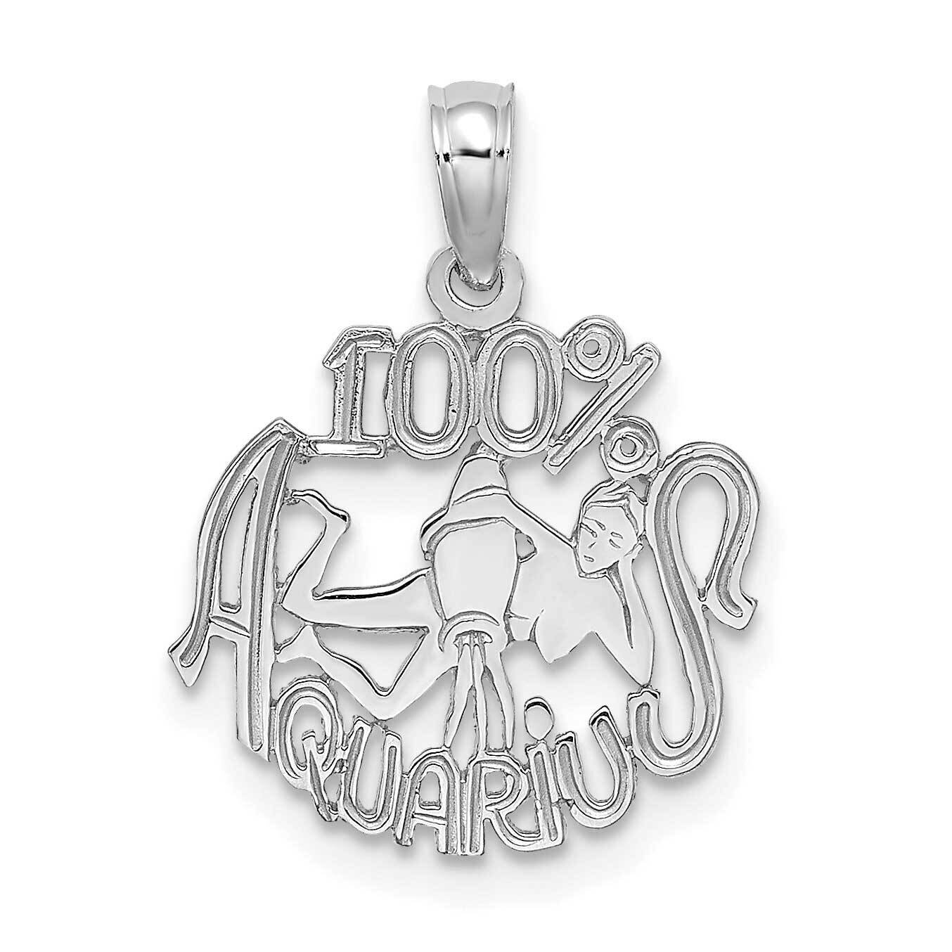 100% Aquarius Charm 14k White Gold D4064W, MPN: D4064W, 196904072325