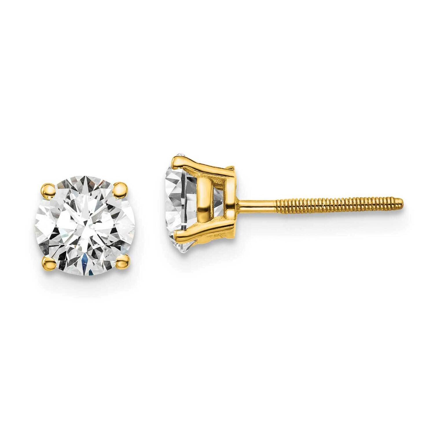 1 1/2Ctw Vs/Si, D E F, Lab Grown Diamond Screw Back Earring 14k Gold EM1006S-150-LD, MPN: EM1006S-1…