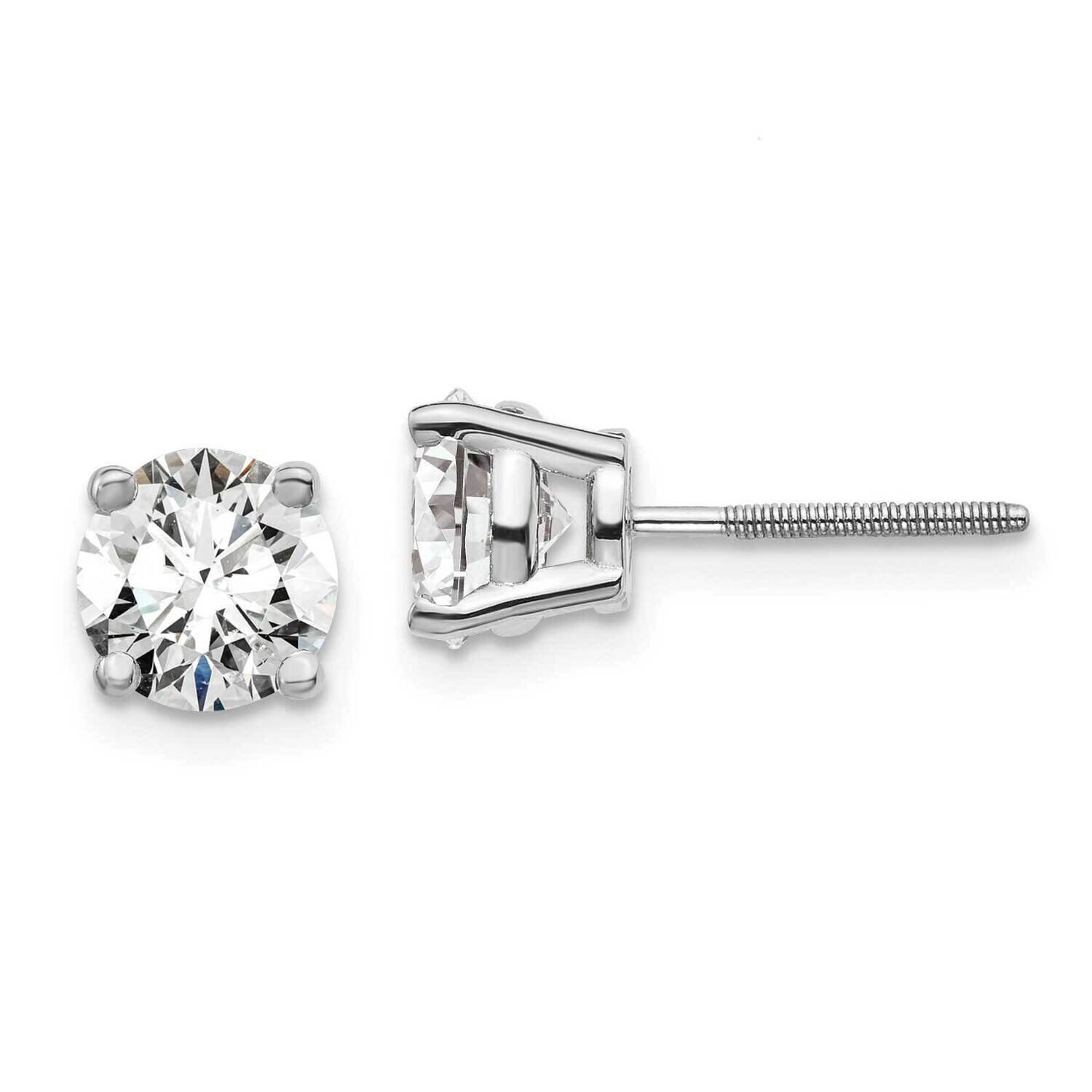 2Ctw Vs/Si, D E F, Lab Grown Diamond Screw Back Earring 14k White Gold EM1006S-200-WLD, MPN: EM1006…