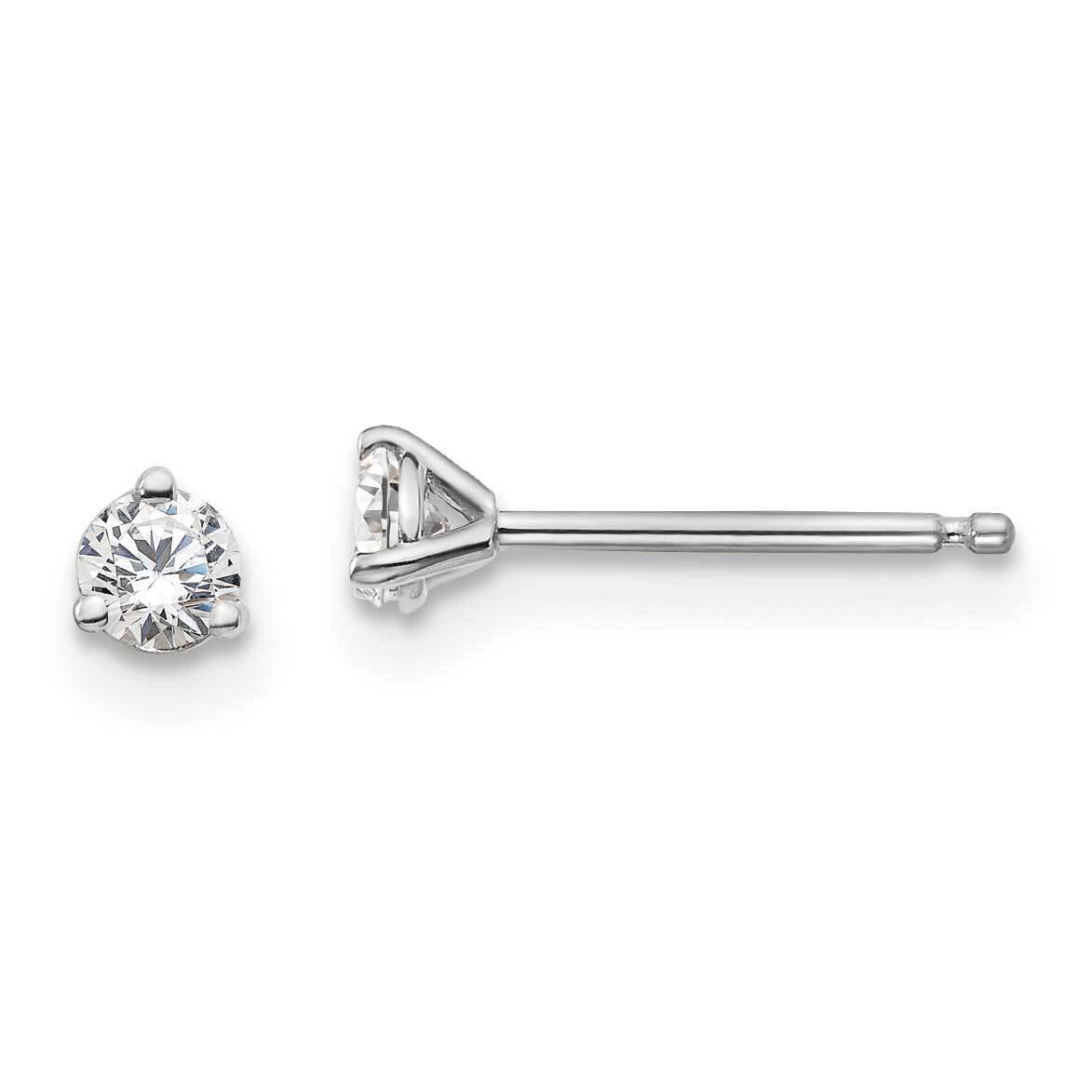 1/7Ctw Vs/Si, D E F, Lab Grown Diamond 3 Prong Earring 14k White Gold EM1007-015-WLD, MPN: EM1007-0…