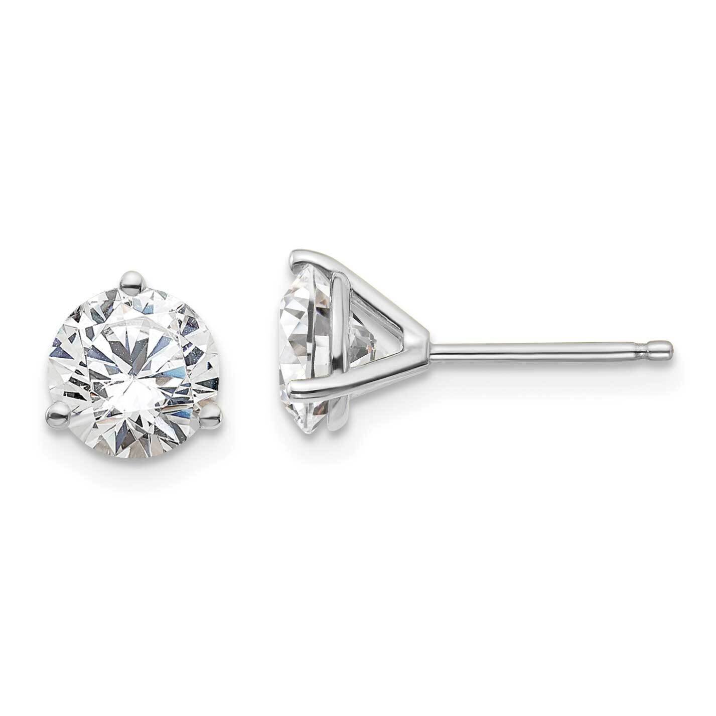 1.40Ctw Si1/Si2, G H I, Lab Grown Diamond 3 Prong Earring 14k White Gold EM1007-140-WLG, MPN: EM100…