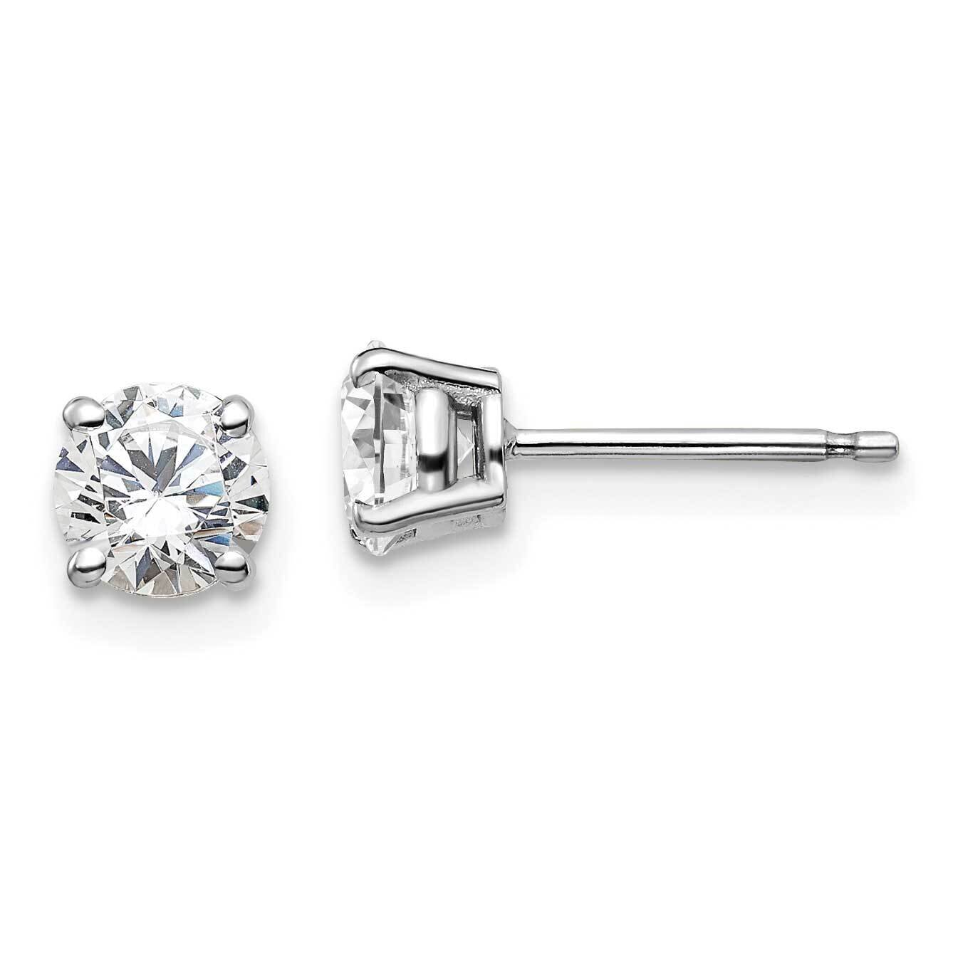 1Ctw Vs/Si, D E F, 4-Prong Earrings 14k White Gold Lab Grown Diamond EM1016-100-WLD, MPN: EM1016-10…