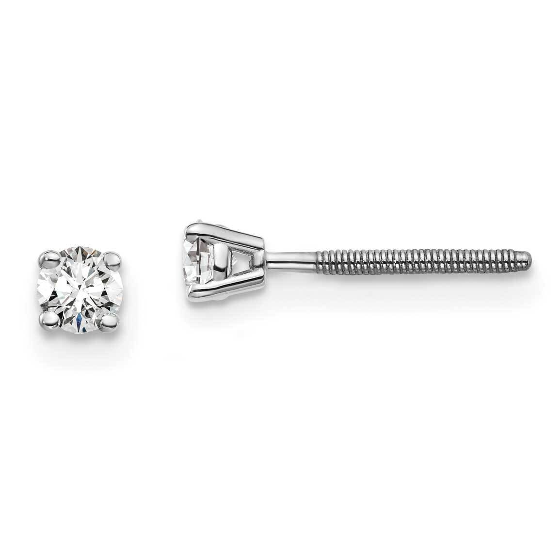 1/5Ctw Vs/Si, D E F, 4-Prong Screw Back Earrings 14k White Gold Lab Grown Diamond EM1016S-020-WLD, …