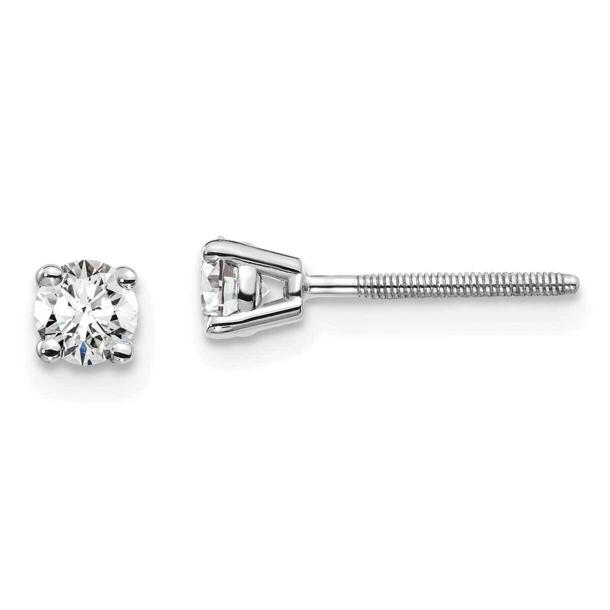 1/3Ctw Vs/Si, D E F, 4-Prong Screw Back Earrings 14k White Gold Lab Grown Diamond EM1016S-033-WLD, …