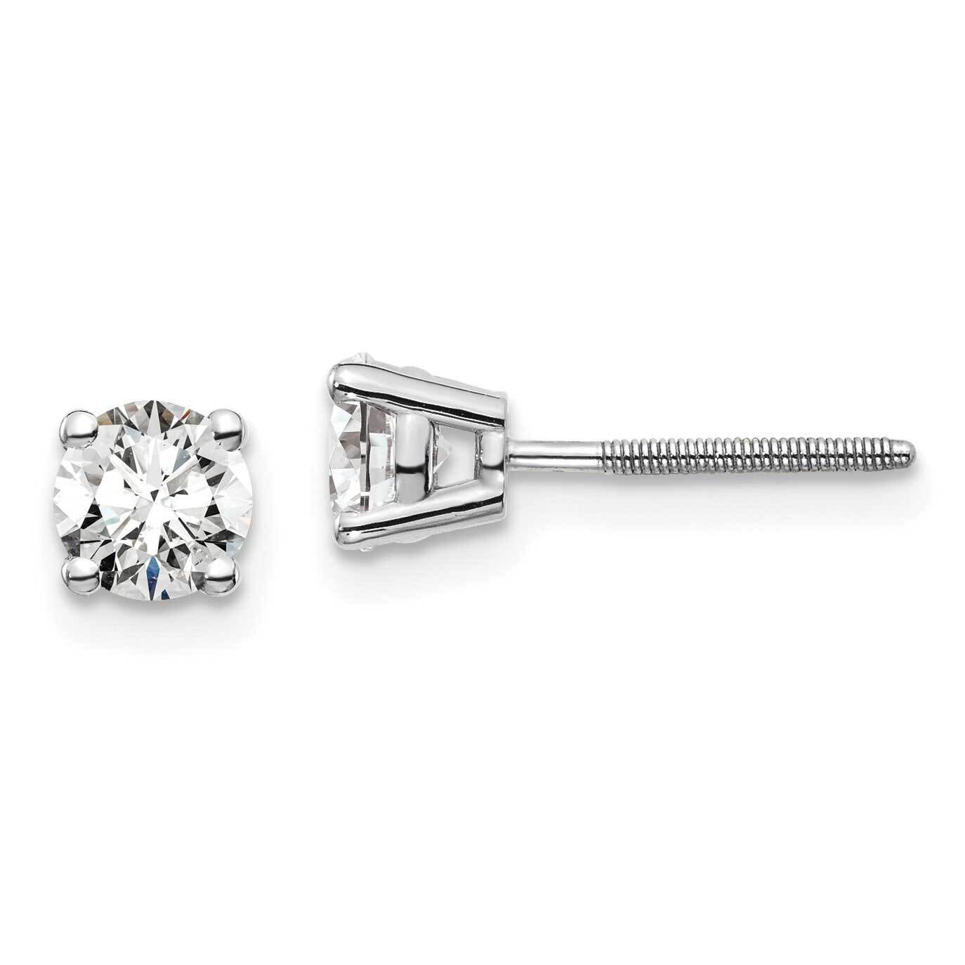 3/4Ctw Vs/Si, D E F, 4-Prong Screw Back Earrings 14k White Gold Lab Grown Diamond EM1016S-075-WLD, …