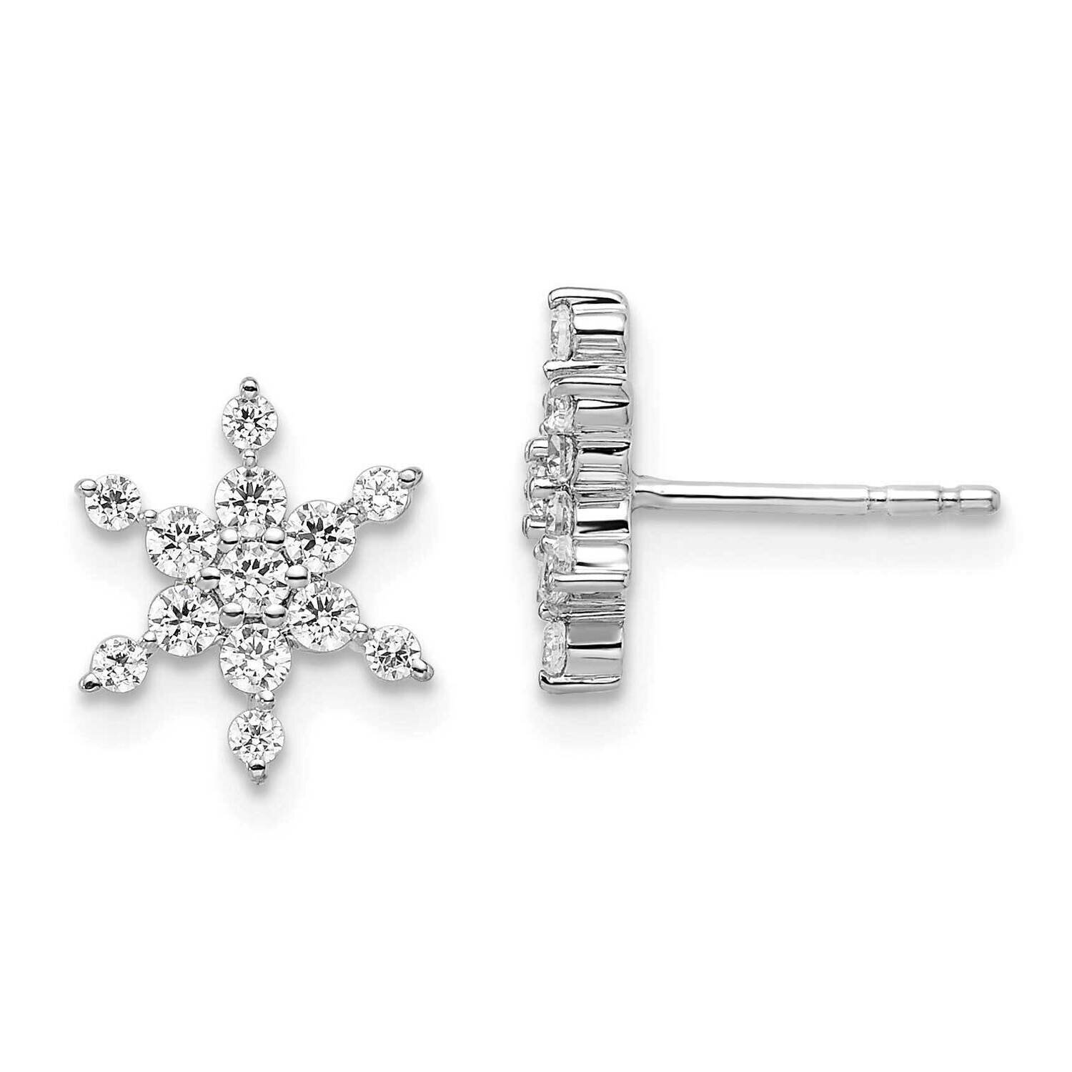 Si1/Si2, G H I, Star Post Earrings 14k White Gold Lab Grown Diamond EM7924-050-WLG, MPN: EM7924-050…