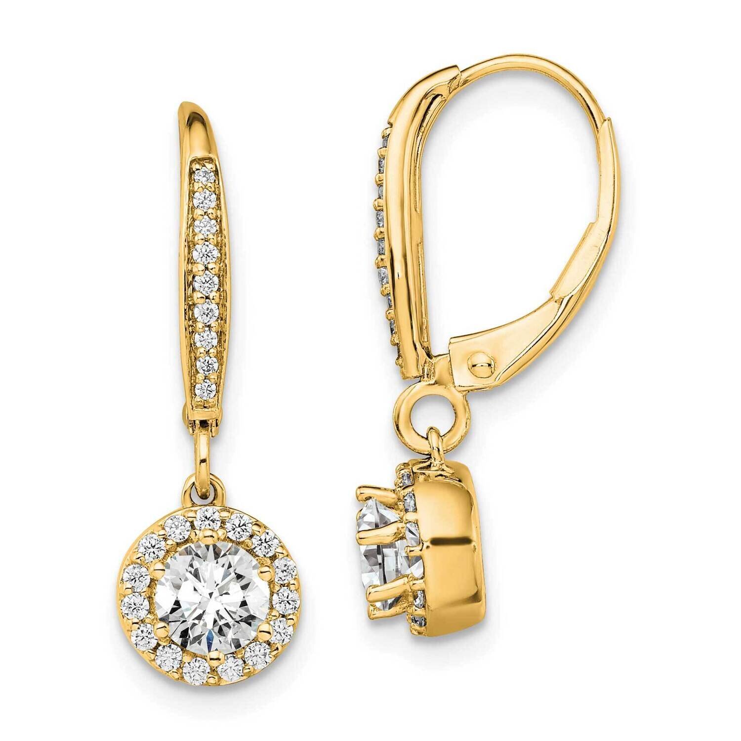 Si1/Si2, G H I, Complete Circle Drop Earrings 14k Gold Lab Grown Diamond EM7945-100-YLG, MPN: EM794…