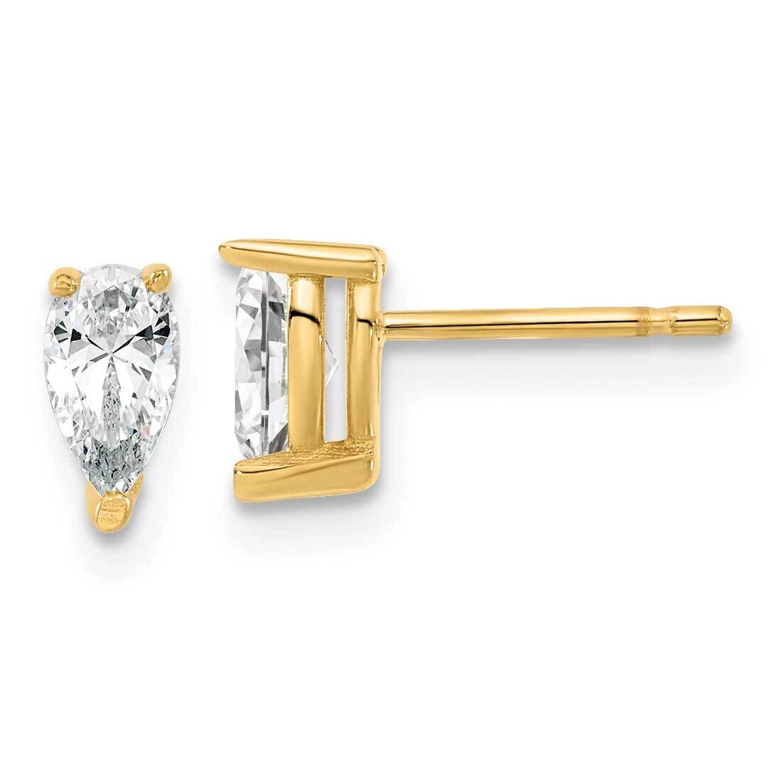 5.85X3.0mm Pear Lab Grown Diamond Si1/Si2, G H I, Stud Earrings 14k Gold EM8797-066-YLG, MPN: EM879…