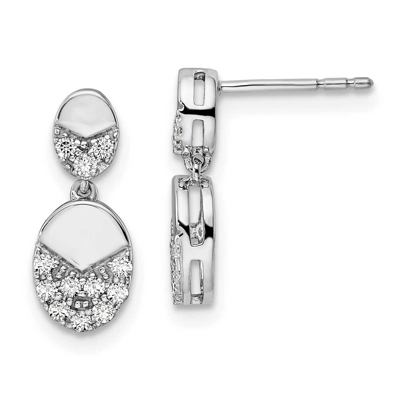 Si1/Si2, G H I, Dangle Post Earrings 14k White Gold Lab Grown Diamond EM9130-025-WLG, MPN: EM9130-0…