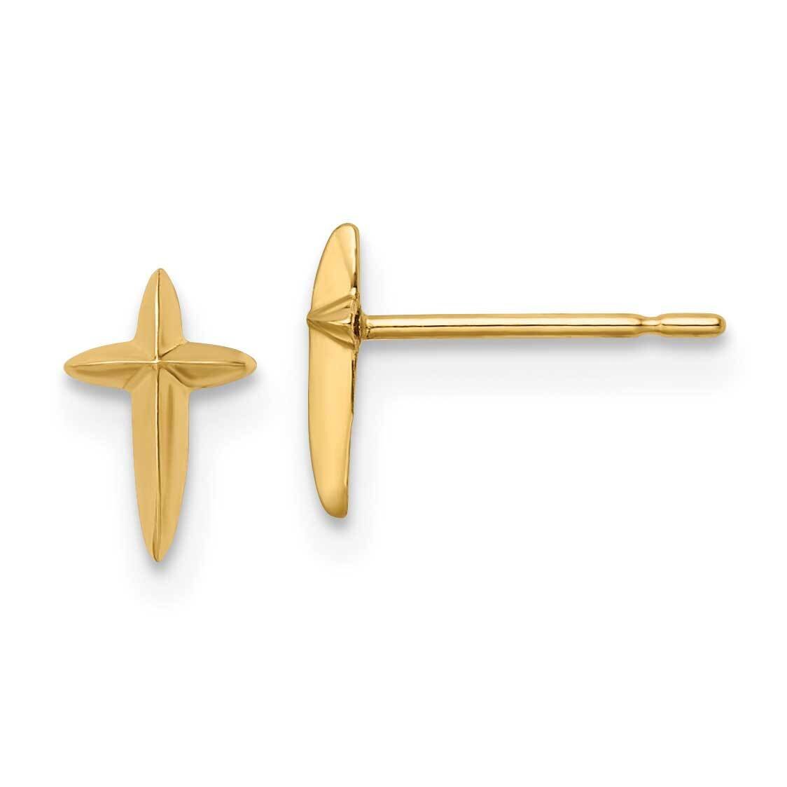 Cross Post Earrings 14k Gold GK1110 by Madi K, MPN: GK1110, 883957973524