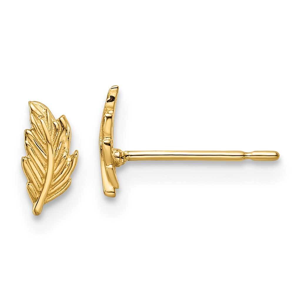 Leaf Post Earrings 14k Gold GK1128 by Madi K, MPN: GK1128, 883957974880