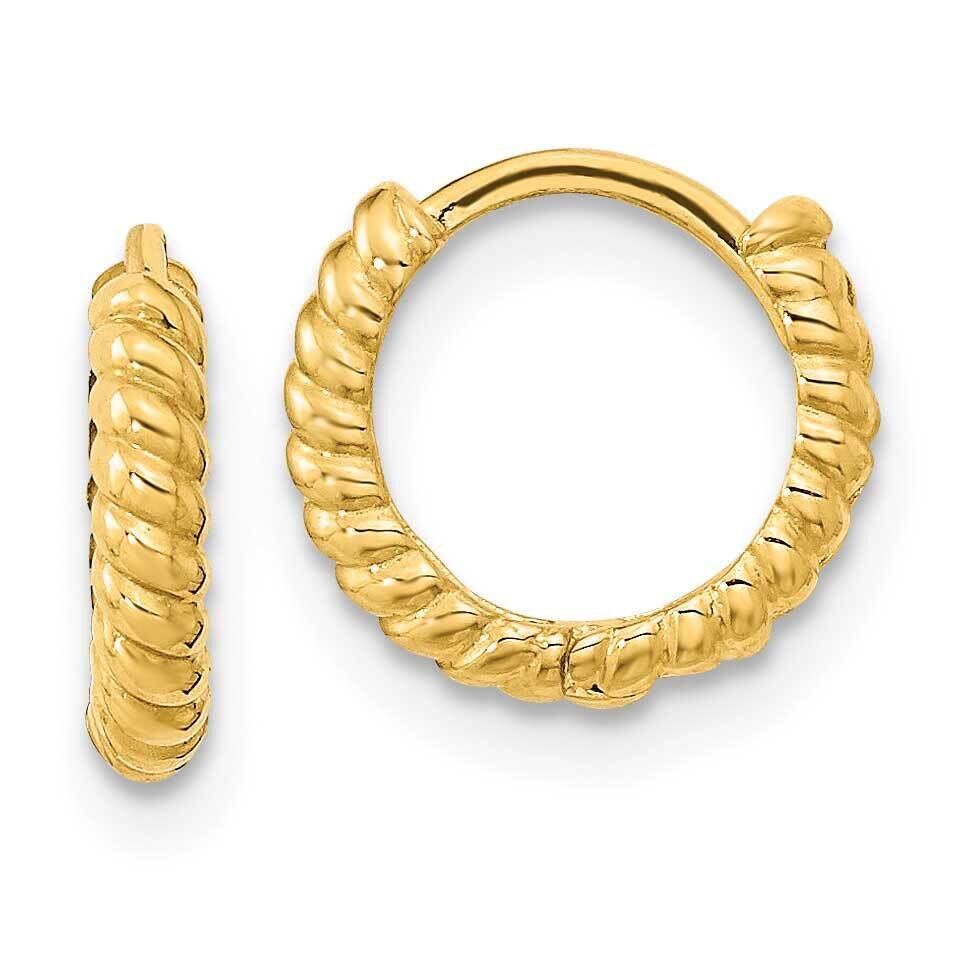 Textured Hoop Earrings 14k Gold Polished GK1157 by Madi K, MPN: GK1157, 883957976259