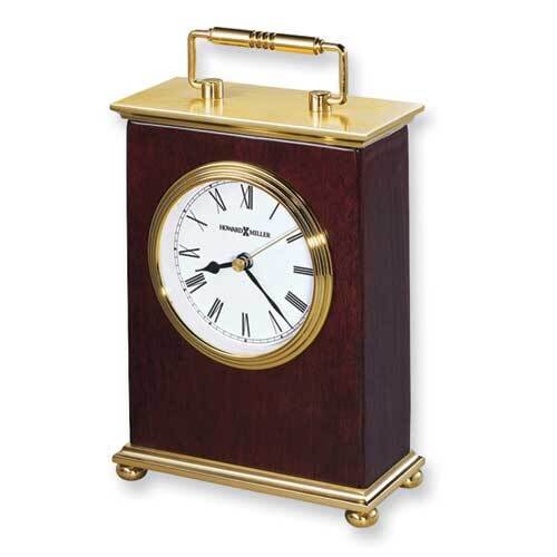 Rosewood Bracket & Wood Quartz Clock Brass GL6537