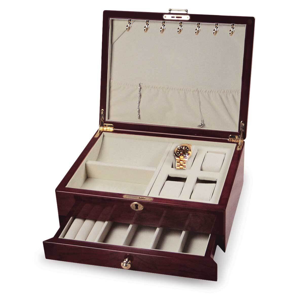 Two-Tone Maple Inlay Wood Jewelry Box GL7276