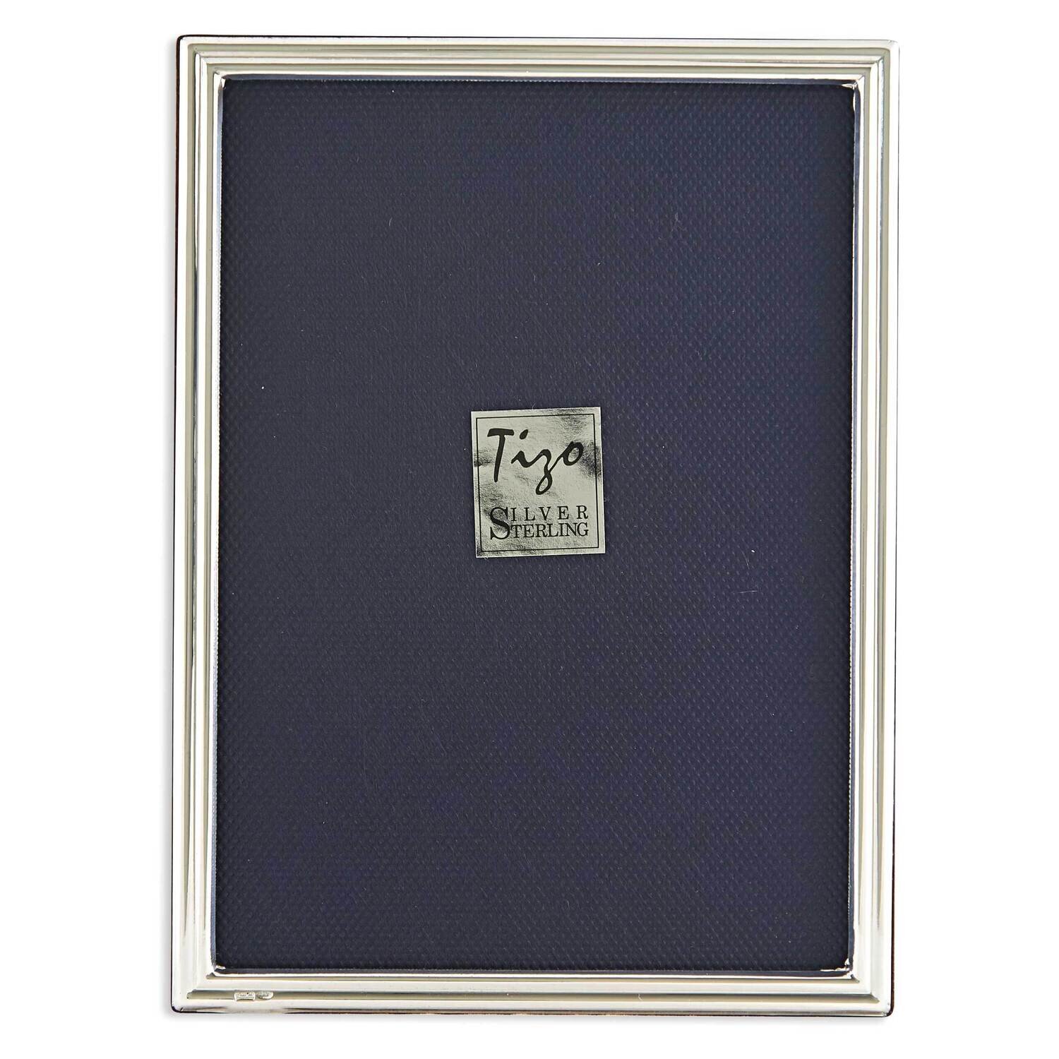 Narrow Grooved 5X7 Photo Picture Frame 925 Sterling Silver GM12526, MPN: GM12526,