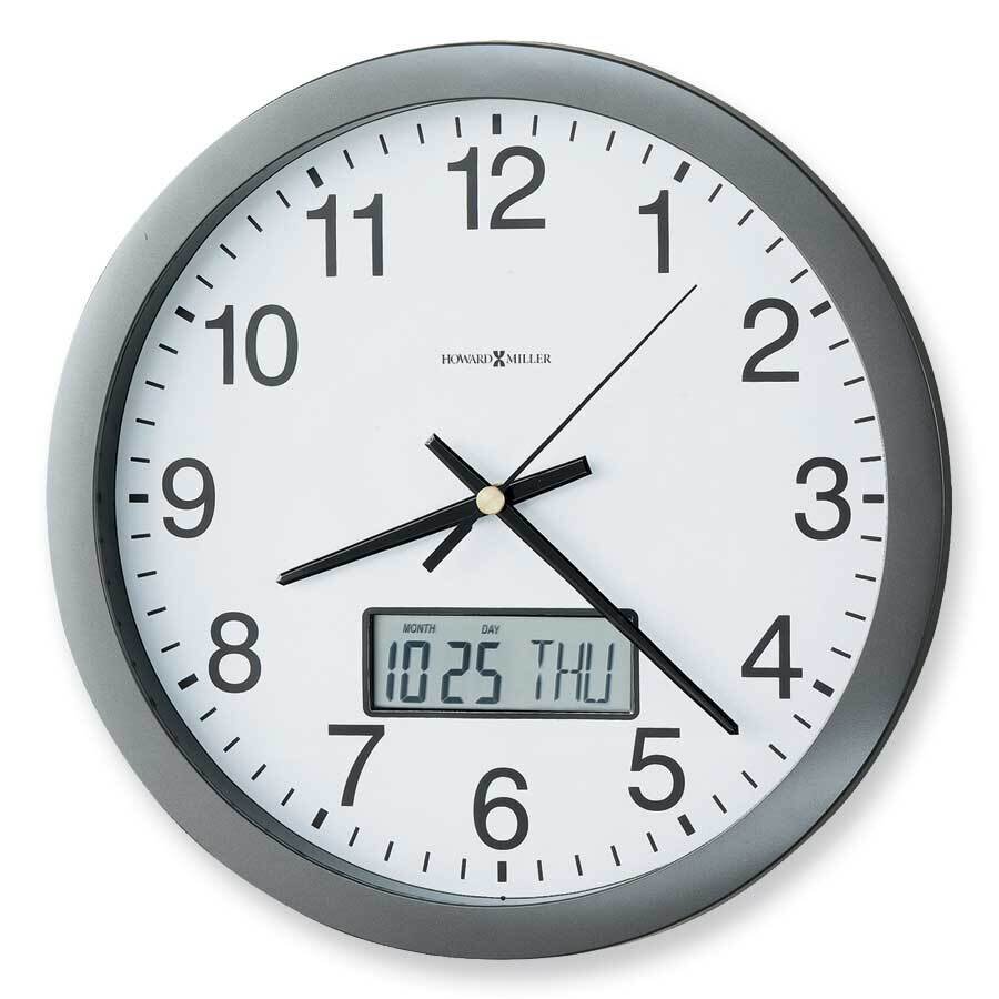 Chronicle Metallic Gray Finish Quartz Wall Clock GM1468