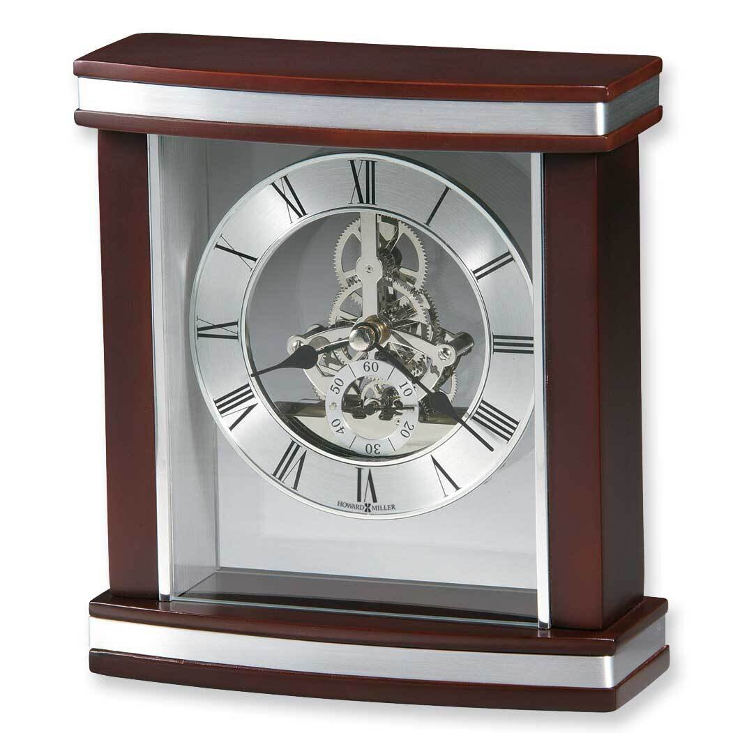 Templeton Rosewood and Silver Finish Quartz Table Clock GM1482