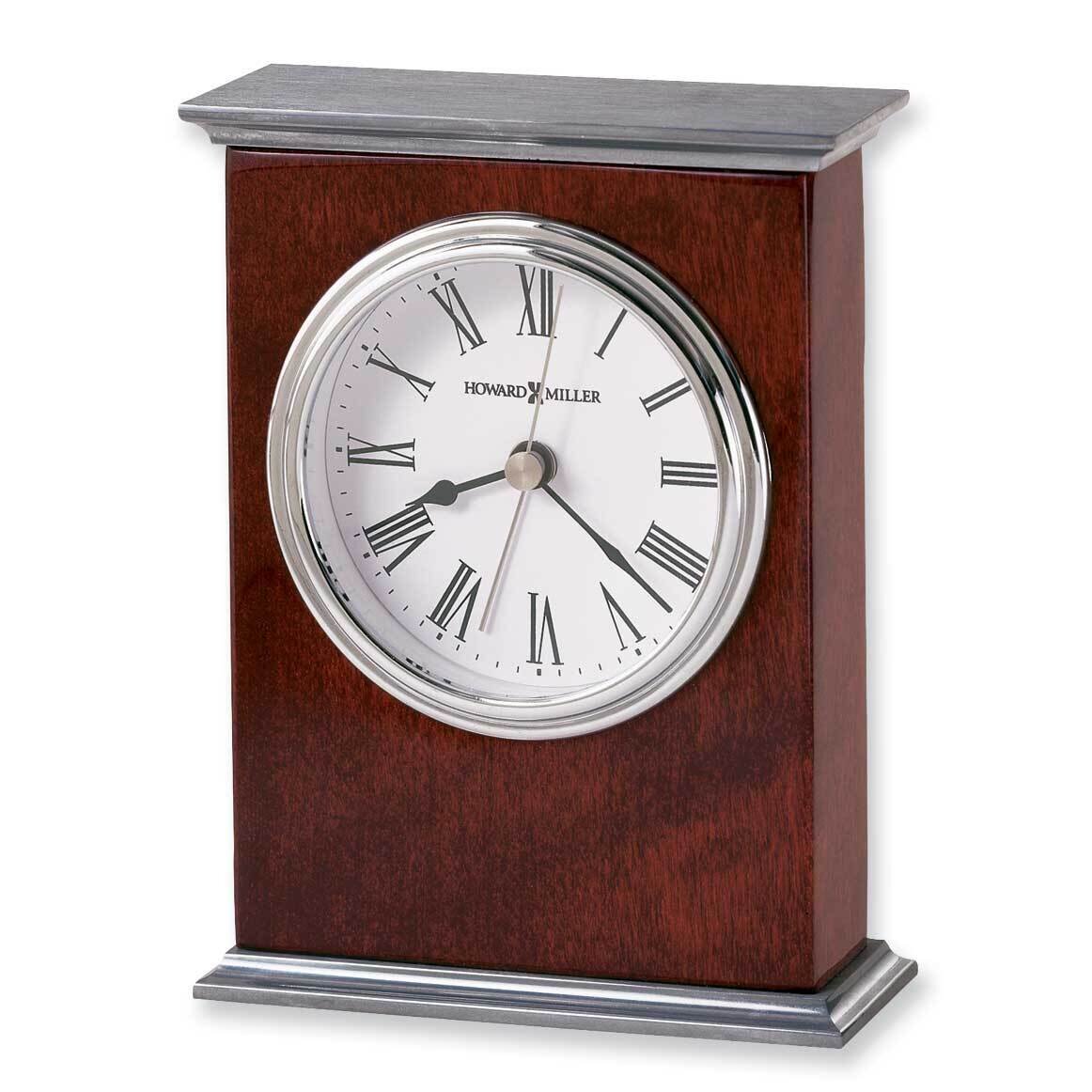 Kentwood Rosewood and Nickel Finish Quartz Alarm Clock GM1486