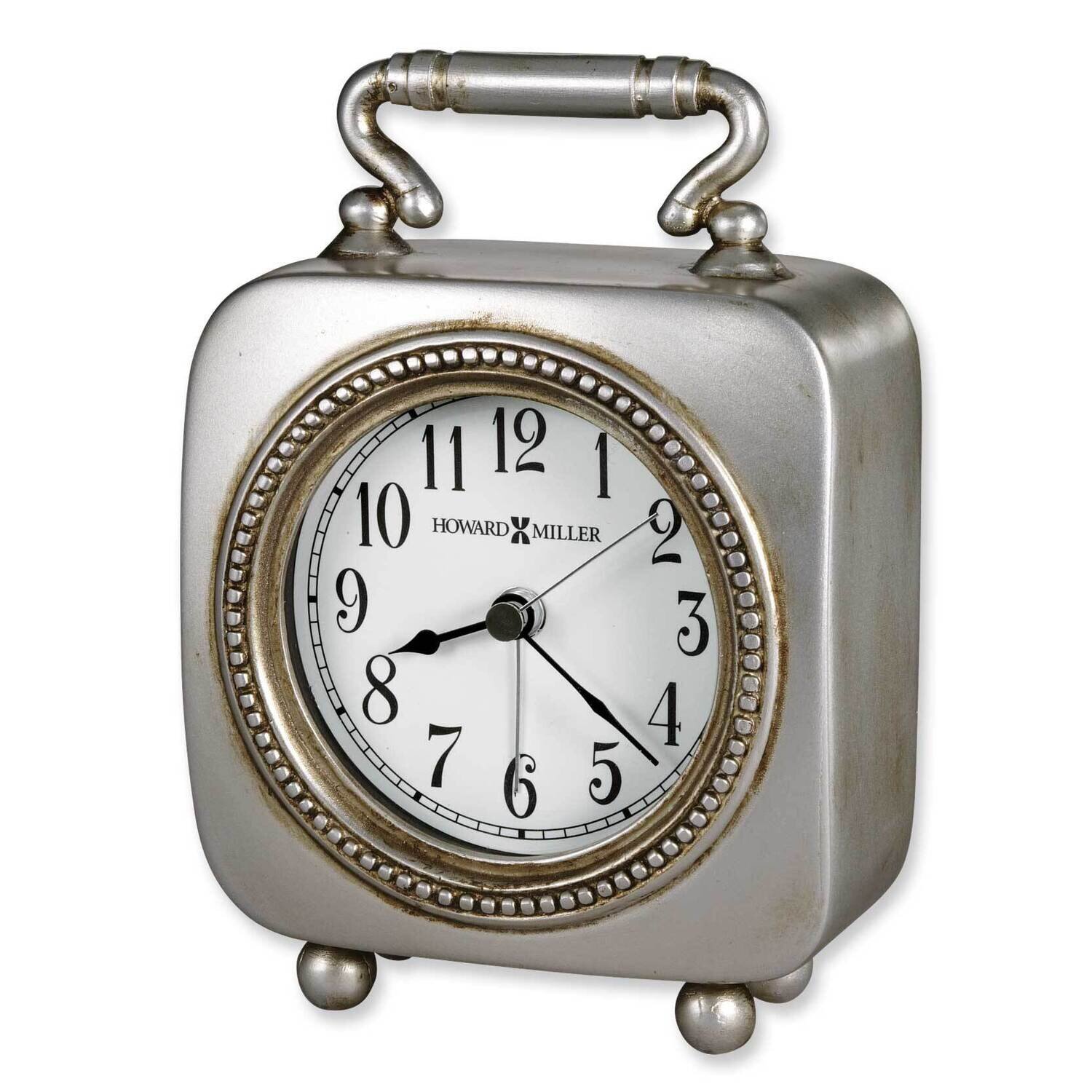 Kegan Finish Quartz Night-Glow Alarm Clock Pewter GM1489