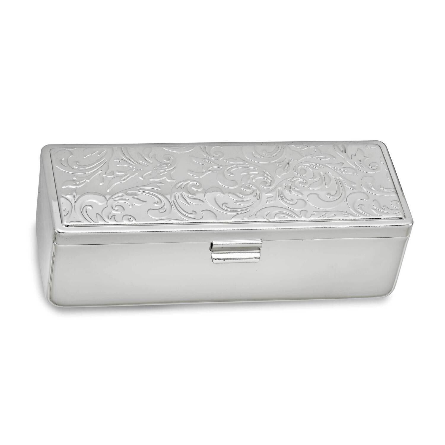 Swirl Design Lipstick Case with Mirror Silver-tone GM16880, MPN: GM16880, 788089079819