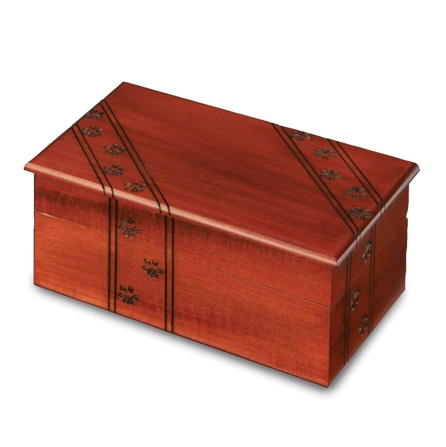 Paw Prints Carved Keepsake Interior Lined Wooden Box GM18393, MPN: GM18393, 610939079796