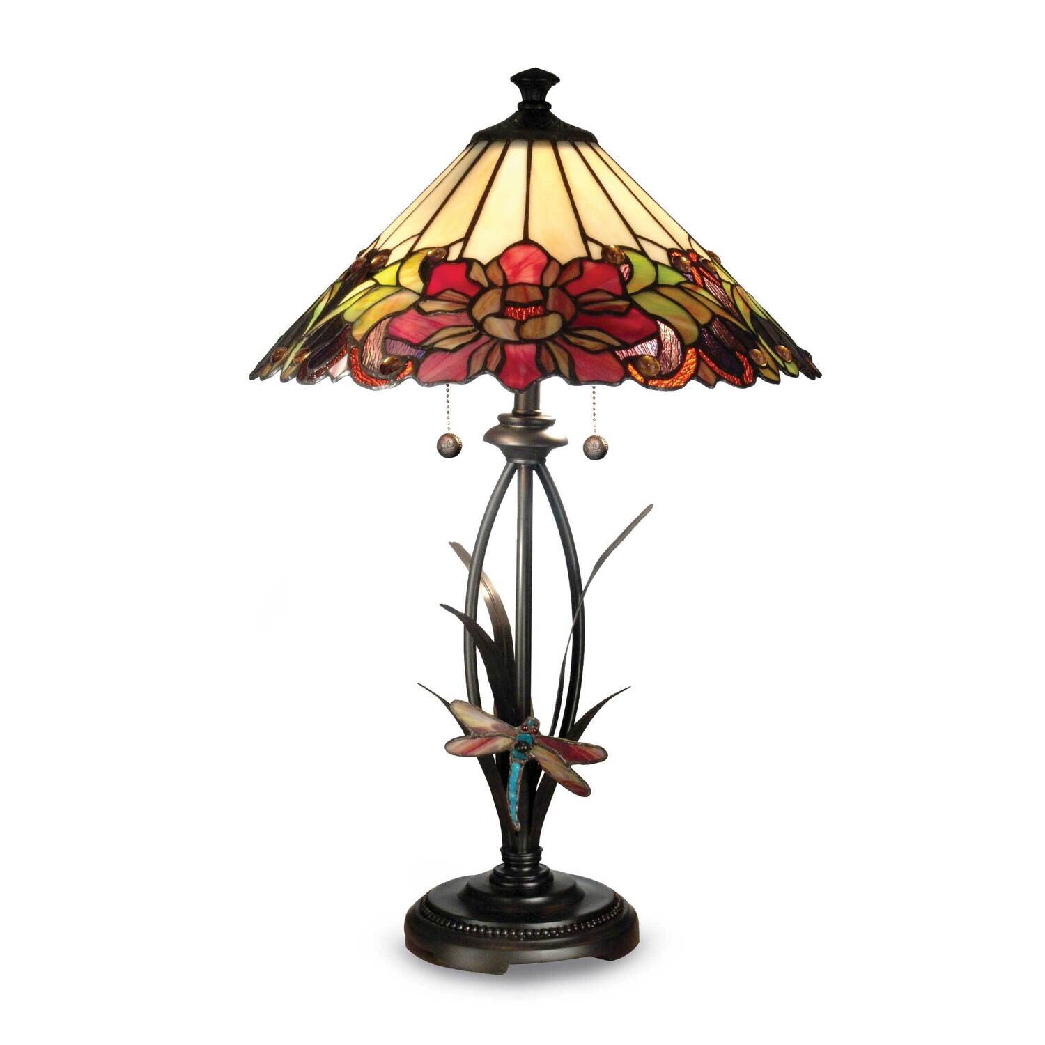 Dale Tiffany Floral DragoNFLy Table Lamp GM18401