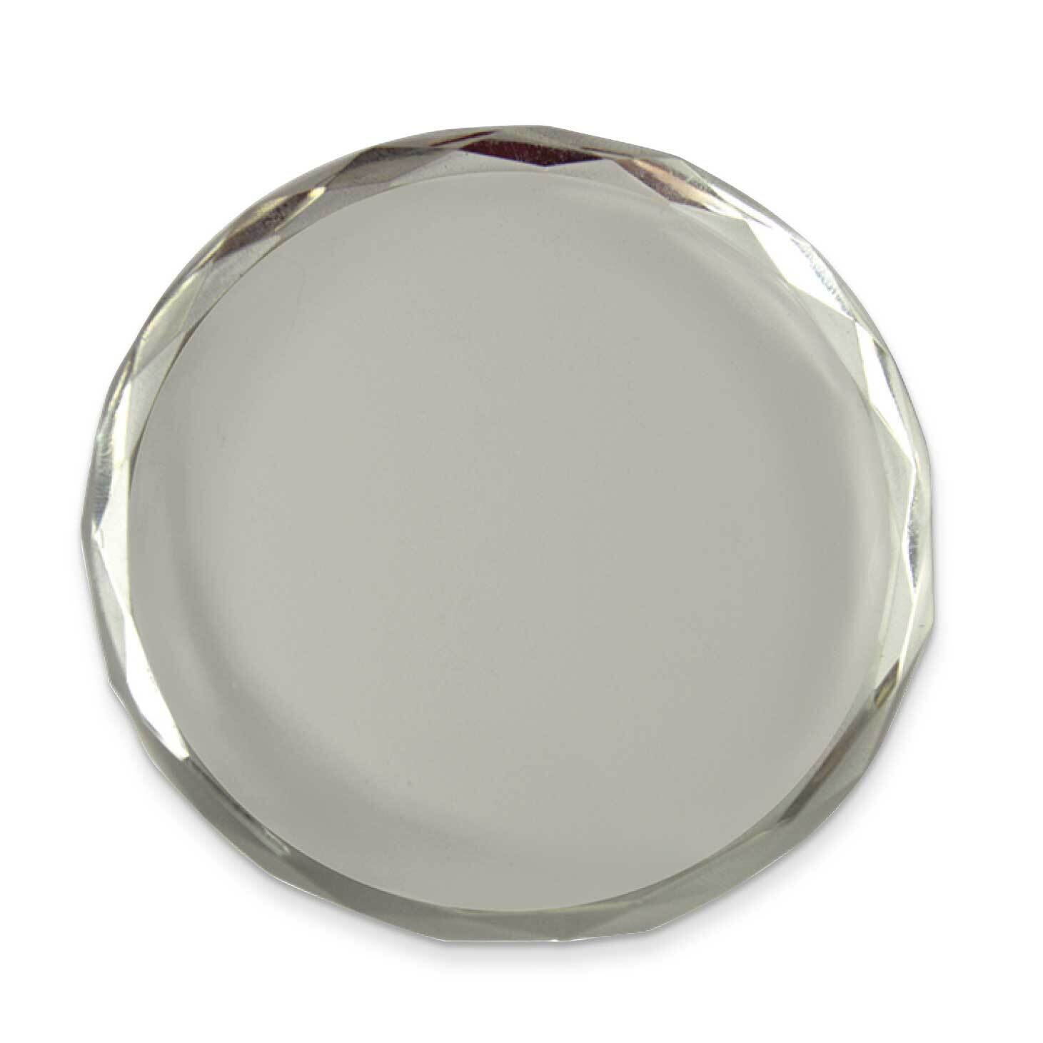Round Faceted Edge Crystal Paperweight GM19160