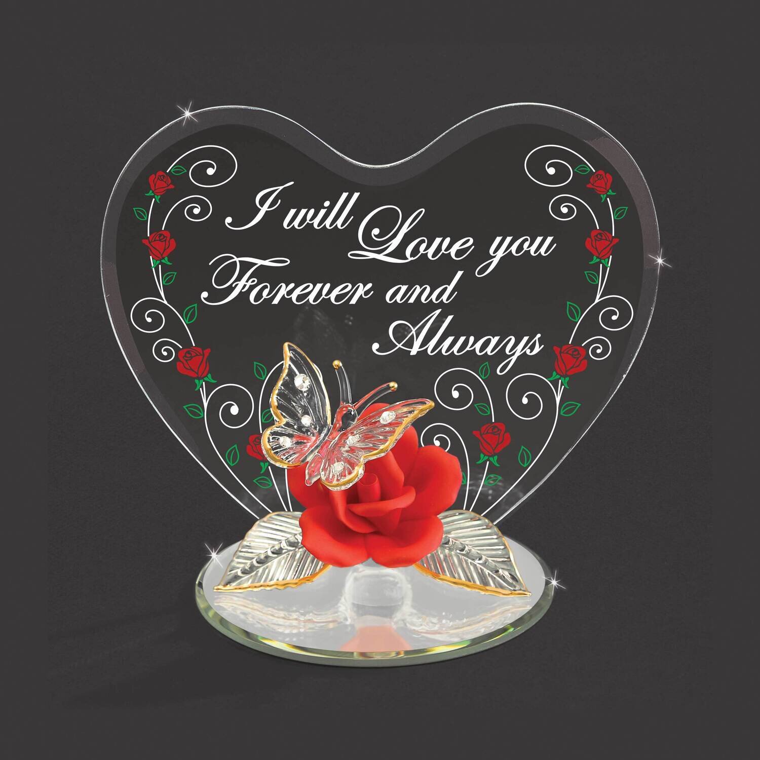Butterfly I-L-U Always Glass Figurine GM19252, MPN: GM19252, 708873035357