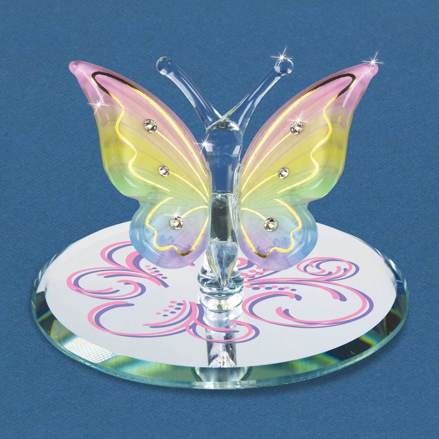 Butterfly Rainbow Flutter Glass Figurine GM19282