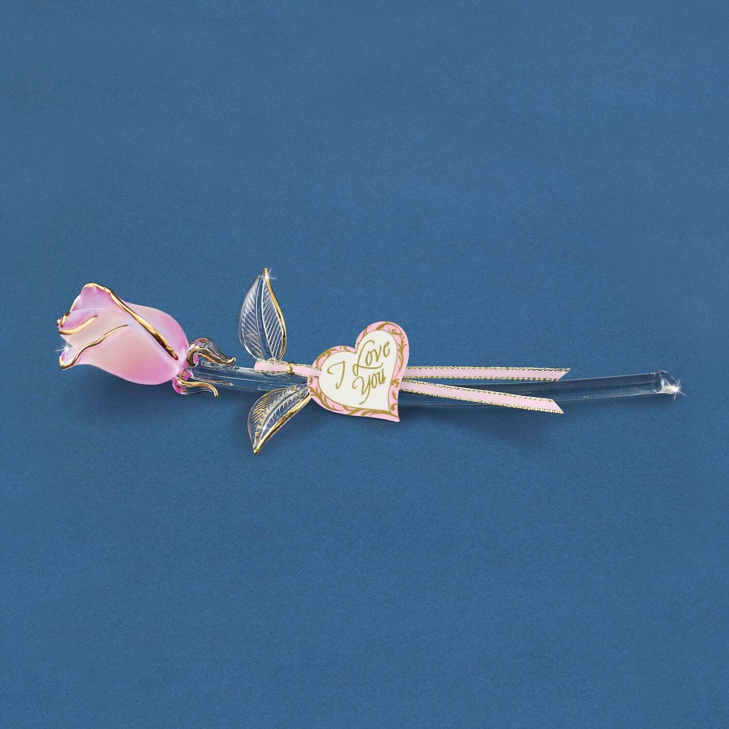 Rose - Blush/Gold I Love You Glass Figurine GM19290, MPN: GM19290, 708873035654