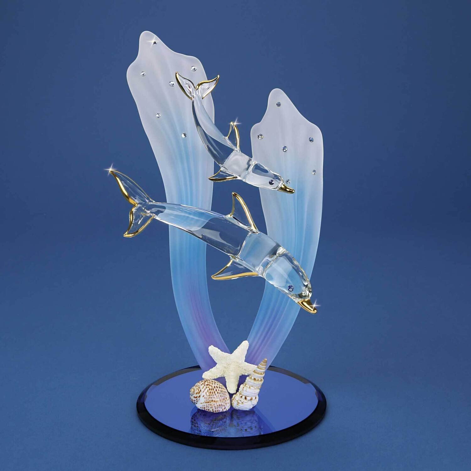 Dolphin and Baby Glass Figurine GM19300