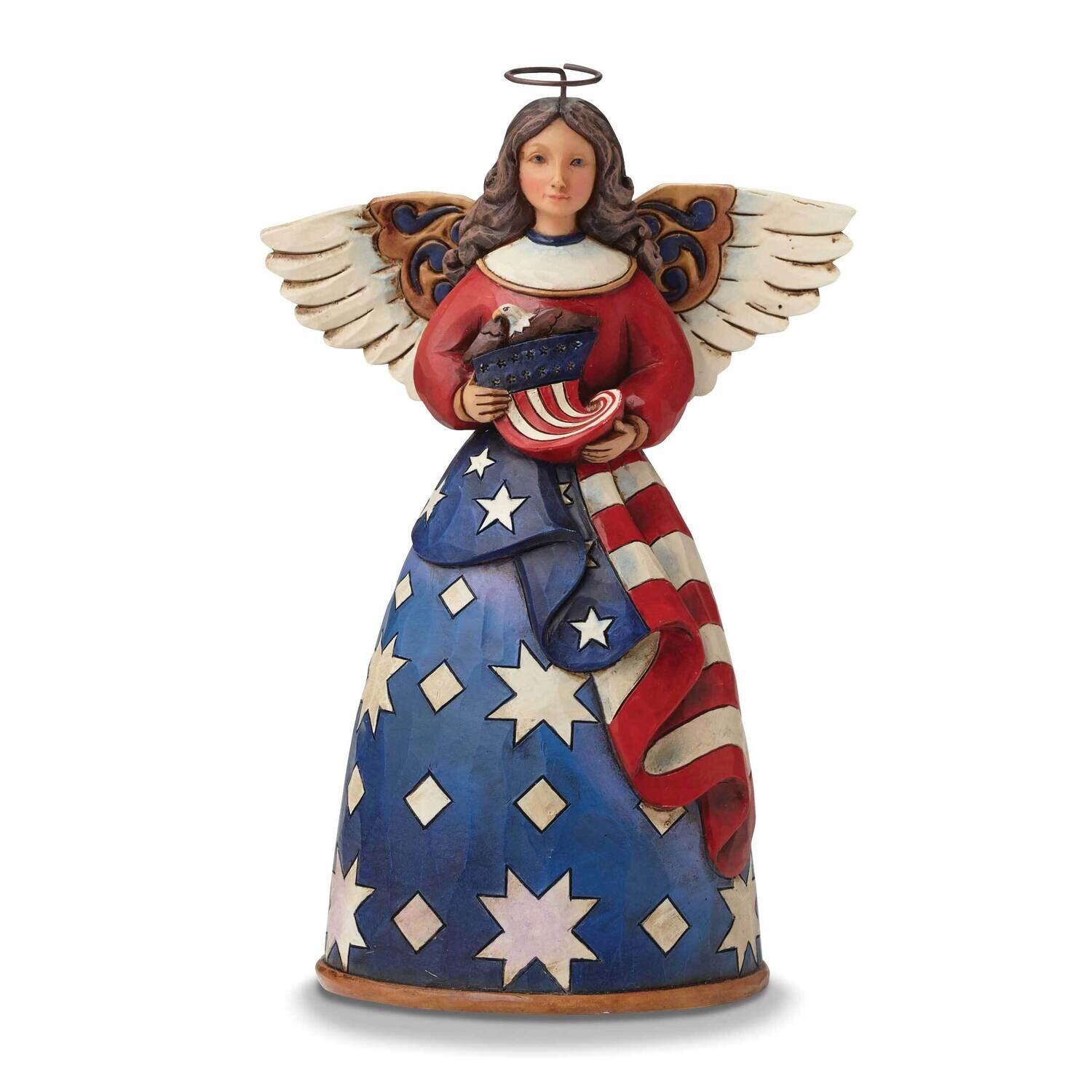 Heartwood Creek Patriotic Flag Angel Figurine GM19400, MPN: GM19400, 45544740104